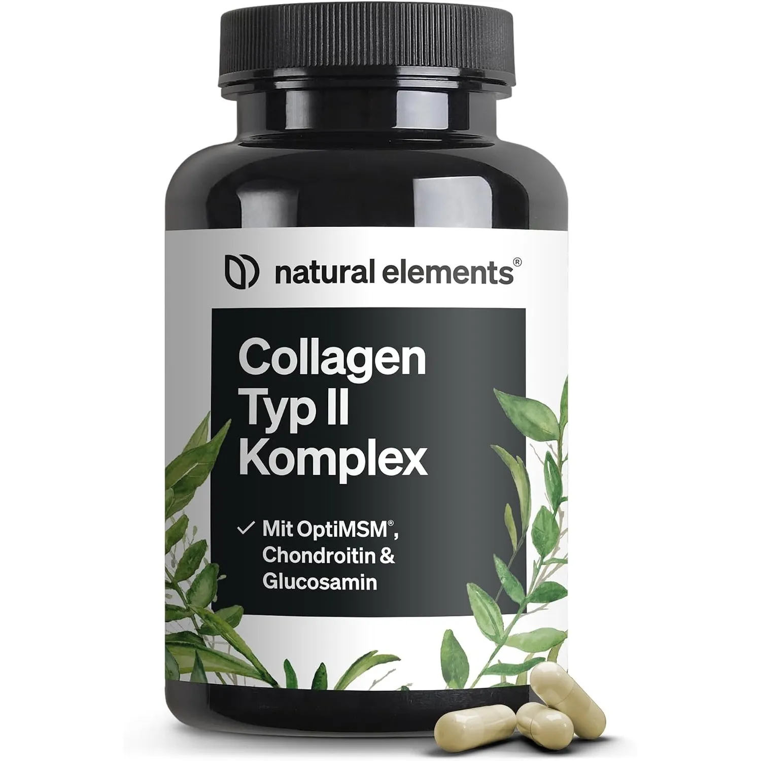 natural elements Kollagen Typ 2 Komplex – UC-II natürliches Collagen & OptiMSM – in Deutschland entwickelt & laborgeprü…