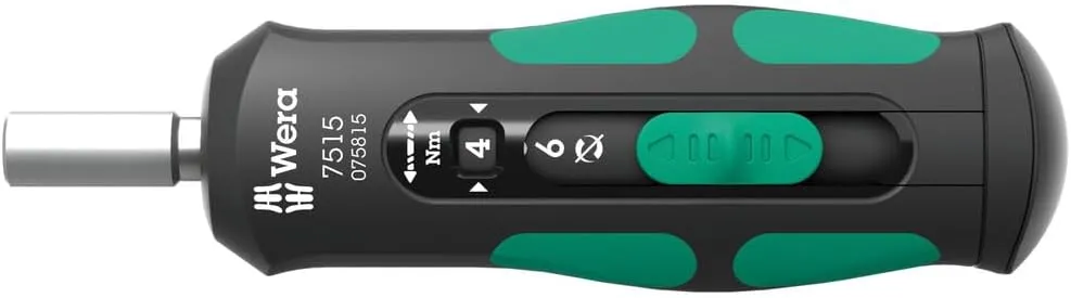 Wera 05075815001 7515 Kraftform Safe-Torque Speed Drehmomentschraubendreher, 2-6 Nm, 1/4" x 2,0-6,0 Nm x 147,5 mm