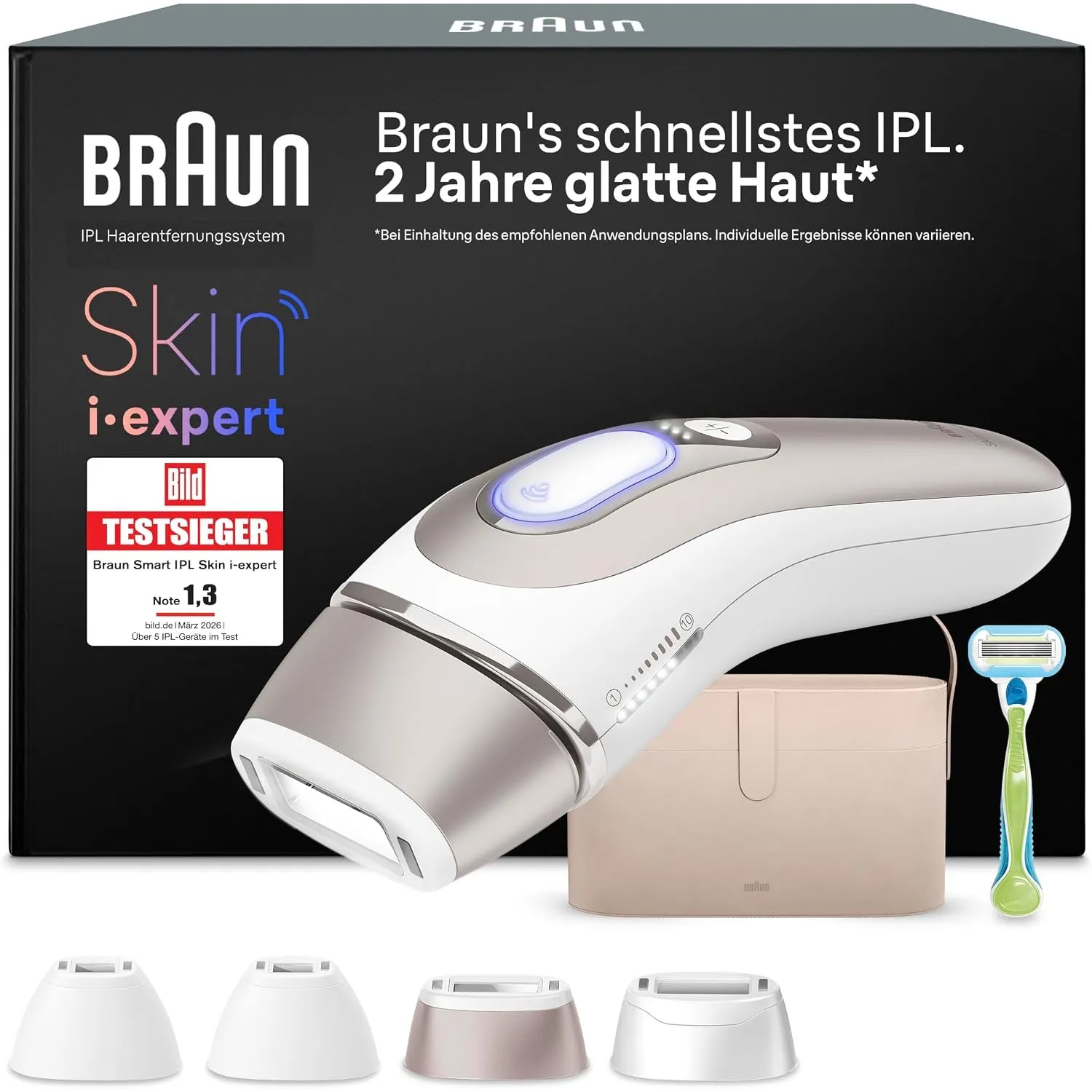 Braun Smart IPL Geräte Haarentfernung Skin i·expert 7, PL7387, Rosegold