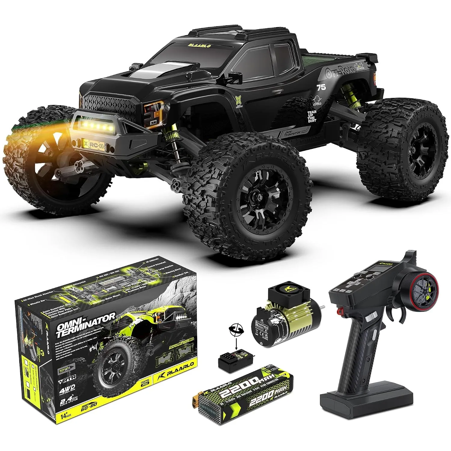 RIAARIO RC Cars Mini 1:10 Brushless RC Car for Adults Max 50 km/h All Terrain Hobby Trucks Electric Off-Road Monster 4W…