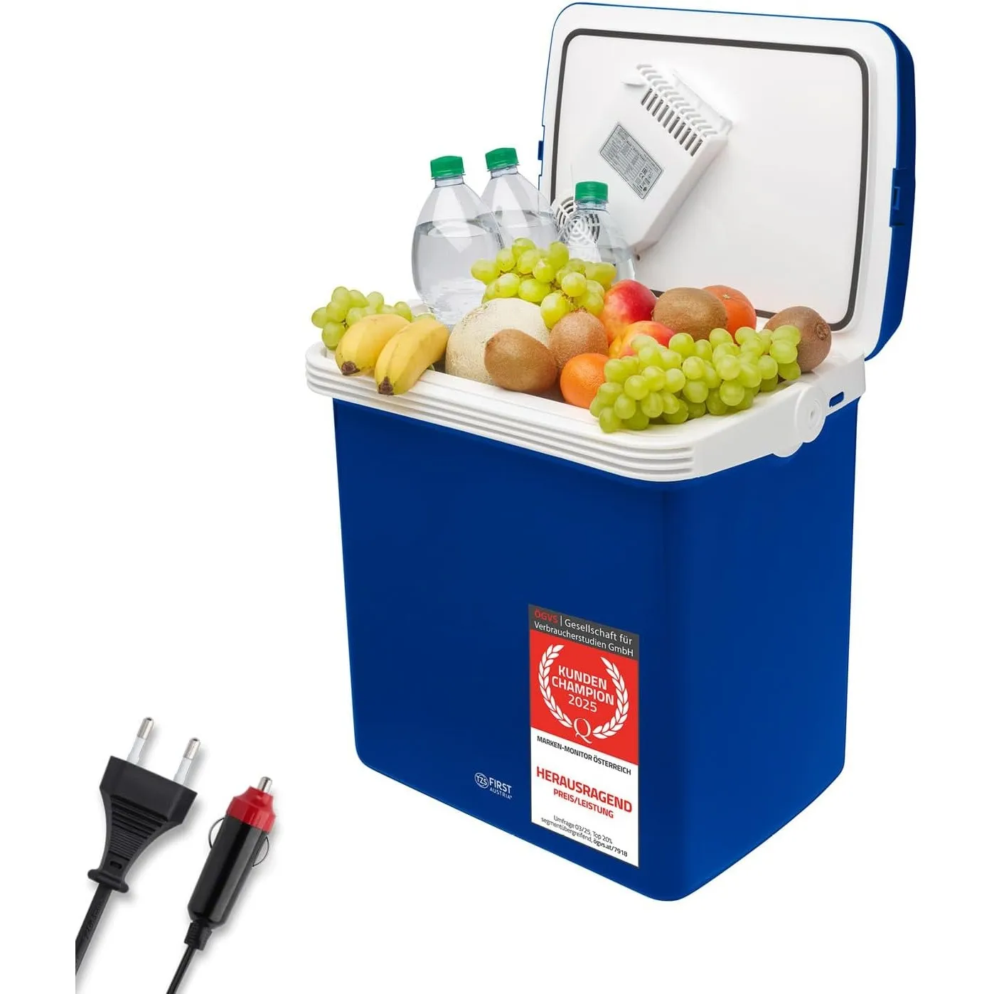 TZS First Austria - Elektrische Kühlbox 32L - Kühl- & Wärmefunktion - 12V/230V für Auto & Steckdose - Thermoelektrisch …