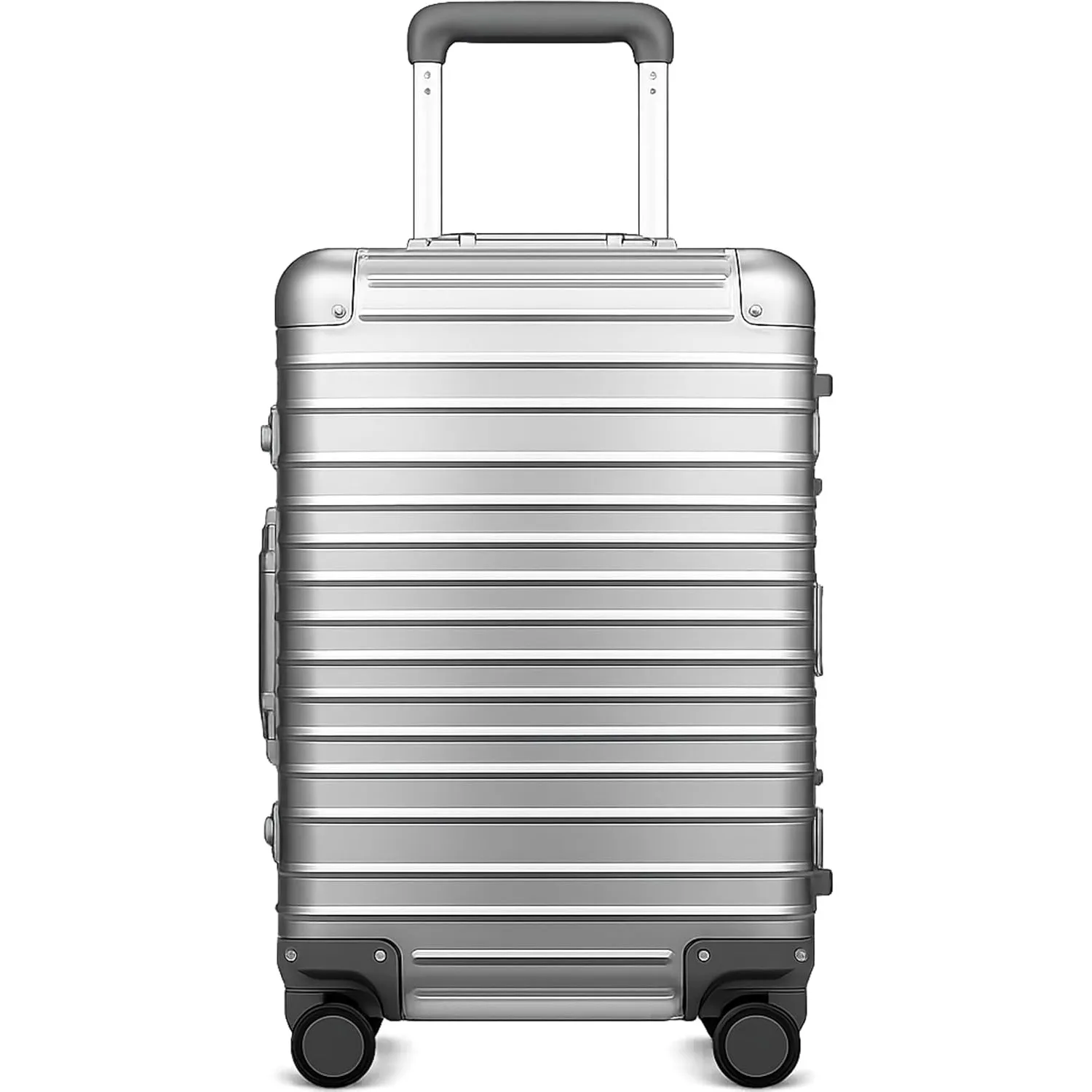 LUGGEX Aluminium Koffer Handgepäck, 100% Alu Koffer Trolleys ohne Reißverschluss, Hartschalekoffer Reisekoffer mit 8 Sp…