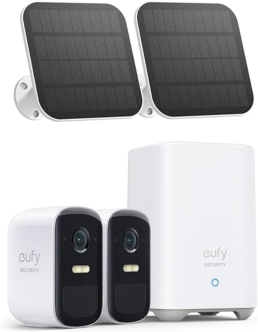 eufy Security eufyCam 2C Pro 2 Camera Set, Outdoor Solar Surveillance Camera with 2K Resolution, HomeKit Compatibility,…