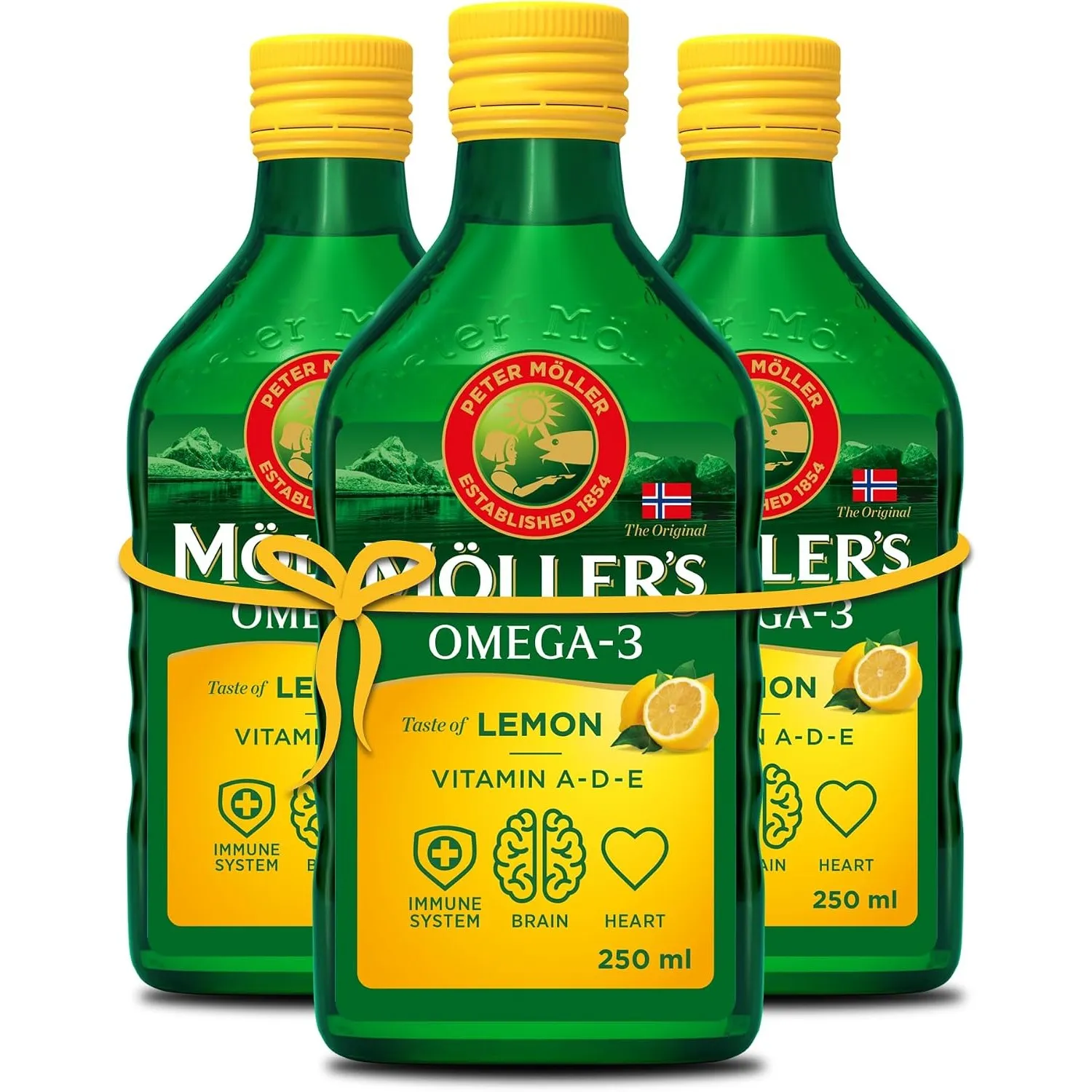 Möller's Omega 3 Lebertran Öl | Nordic Nahrungsergänzung mit EPA, DHA, Vitamin A, D, E | Superior Taste Award | Hochrei…