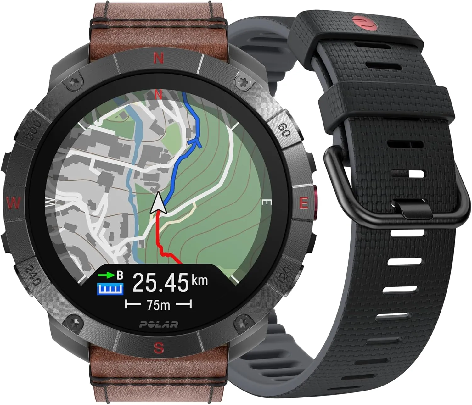 Polar Grit X2 Pro – robuste GPS-Sportuhr mit optischer Pulsmessung, Smartwatch-Navigation und Biosensorik für Beste Lei…