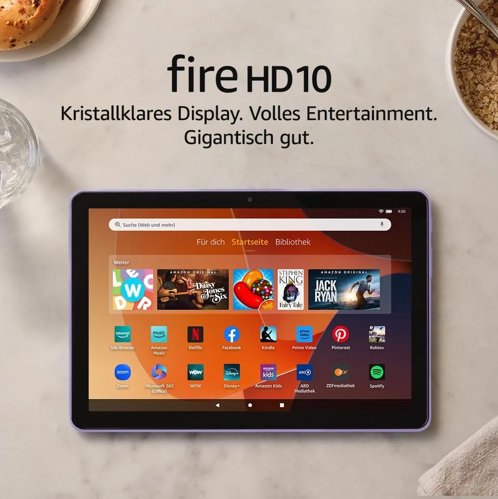 Zertifiziert und generalüberhol Fire HD 10-Tablet, brillantes 10,1-Zoll-Full-HD-Display, Octa-Core-Prozessor, 3 GB RAM,…