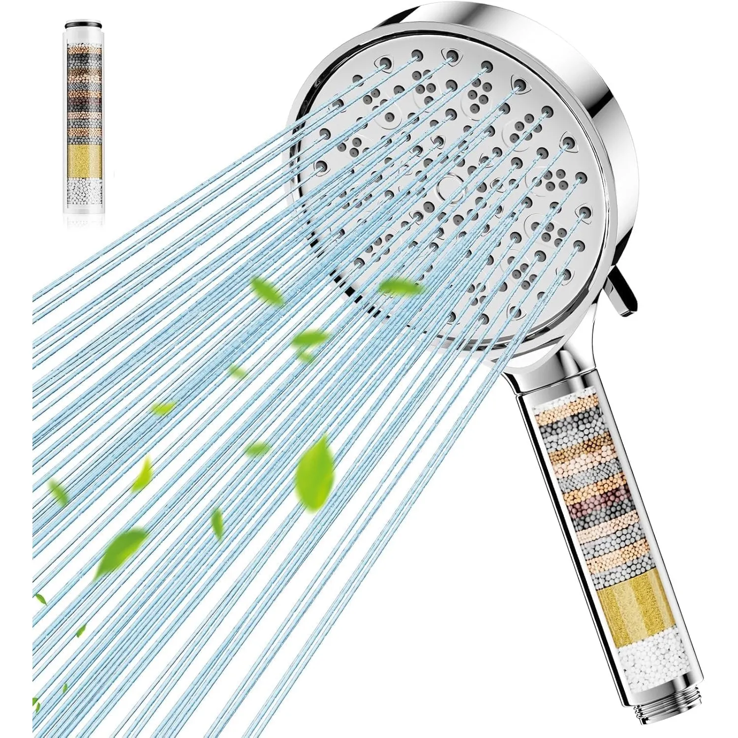 Cobbe Duschkopf mit Filter, Duschkopf Wassersparend mit Filtration in 20 Schichten, 6 Strahlarten Hochdruck Handbrause,…