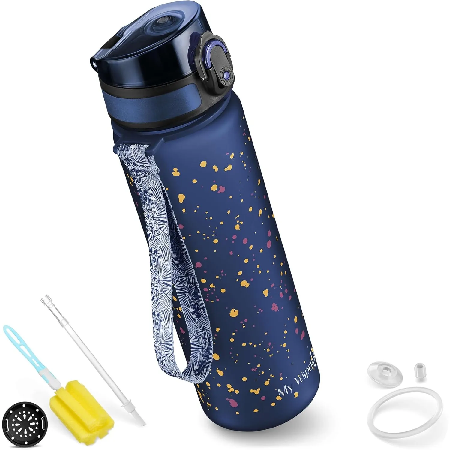 My Vesperbox® Trinkflasche Kinder [500ML] - Wasserflasche Kohlensäure Geeignet & Auslaufsicher - Water Bottle Kids - fü…