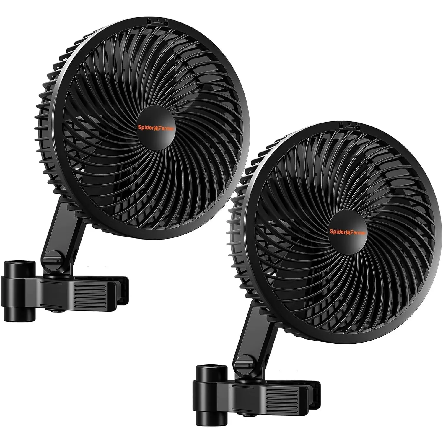 Spider Farmer Grow Ventilator mit Clip, 10 dynamische Windstärken, 10 stufige Oszillation, EC Motor, IP54 wetterfest, o…