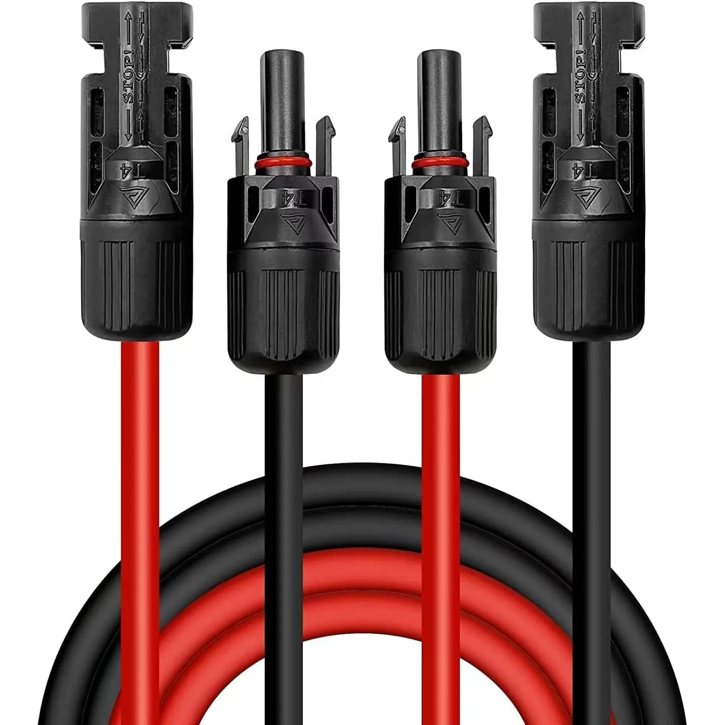 Solarkabel 4mm²/6mm², Verlängerung 1/2/3/5/10M (Rot/Schwarz)