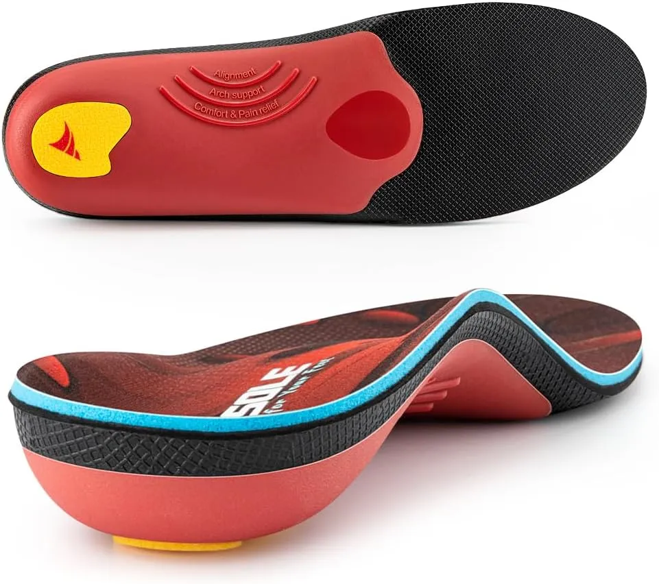 VALSOLE Orthopädische Einlegesohlen, Plantar Fasciitis Hohe Arch Support Schuheinlagen, Für Fersensporn,Plattfuß, Fußsc…
