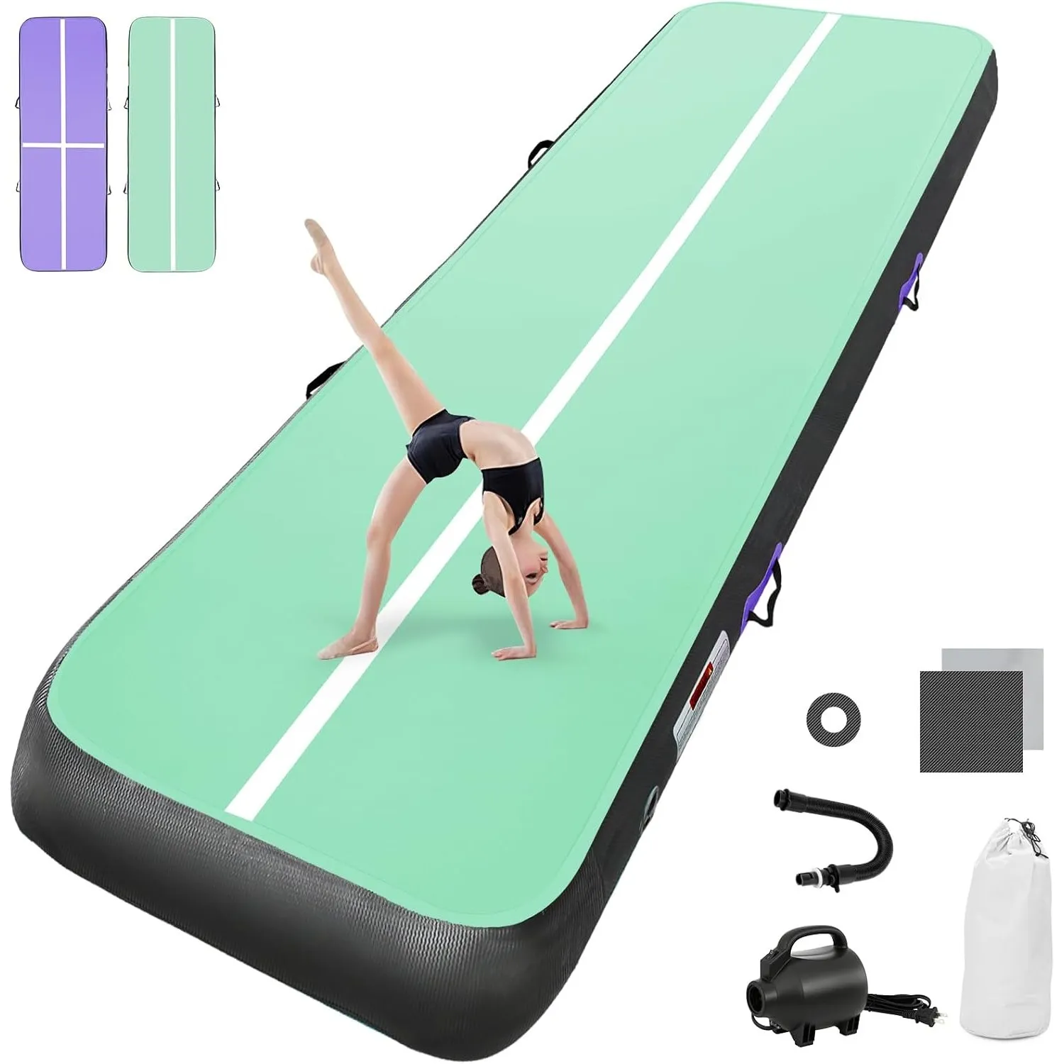 airtrack matte mit elektrischer Luftpumpe 10CM/20CM hoch 2M/3/4M/5M/6M Tumbling Matten Aufblasbare turnmatte Matte gymn…