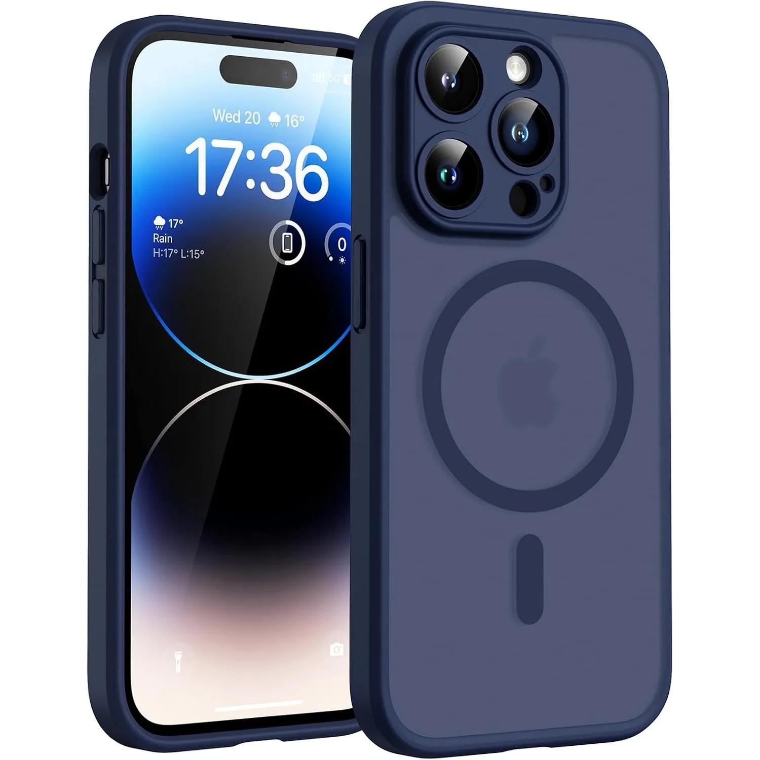 TOCOL für iPhone 14 Pro Max Hülle, Kompatibel mit MagSafe, Tiefblau