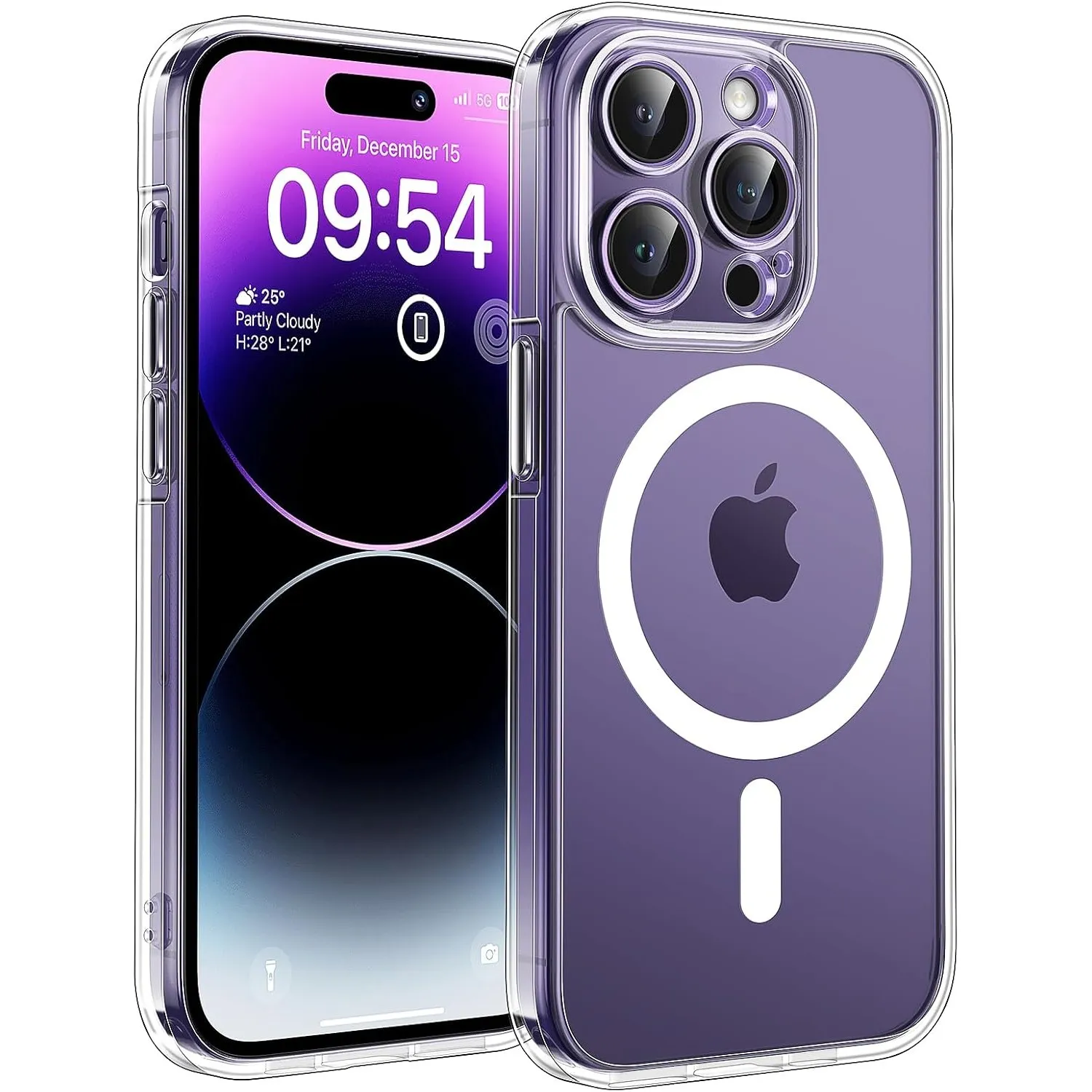 TOCOL für iPhone 14 Pro Max Hülle, Kompatibel mit MagSafe, Transparent