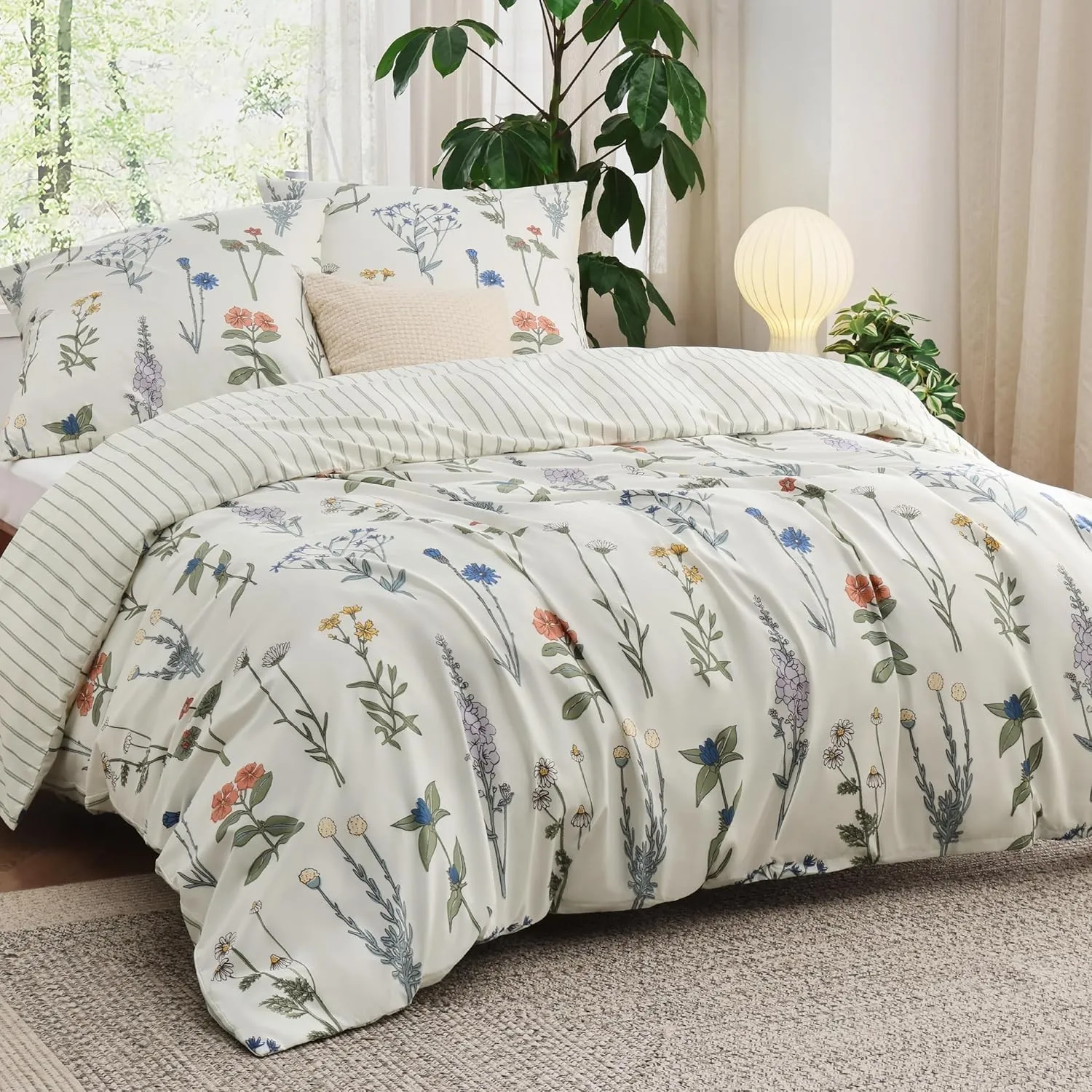 BEDSURE Bettwäsche 200x200 3teilig Bettbezug - Bettwäsche-Sets 200 x 200 cm mit 2 Kissenbezüge 80x80 cm, ÖKO-TEX Weiß B…