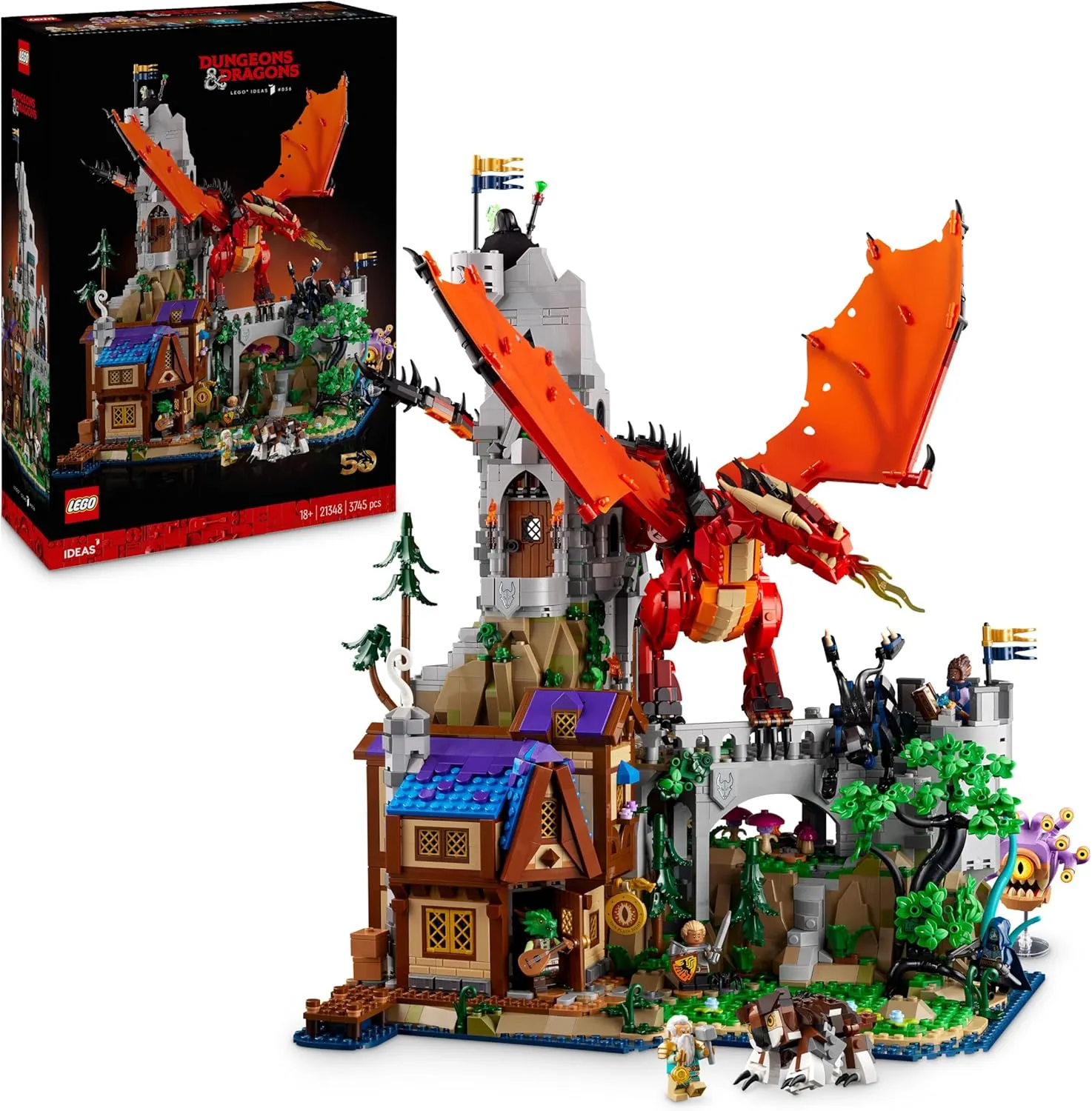 LEGO Ideas Dungeons & Dragons: Die Sage vom Roten Drachen, Bauset für Erwachsene, Dungeons and Dragons Geschenkideen fü…