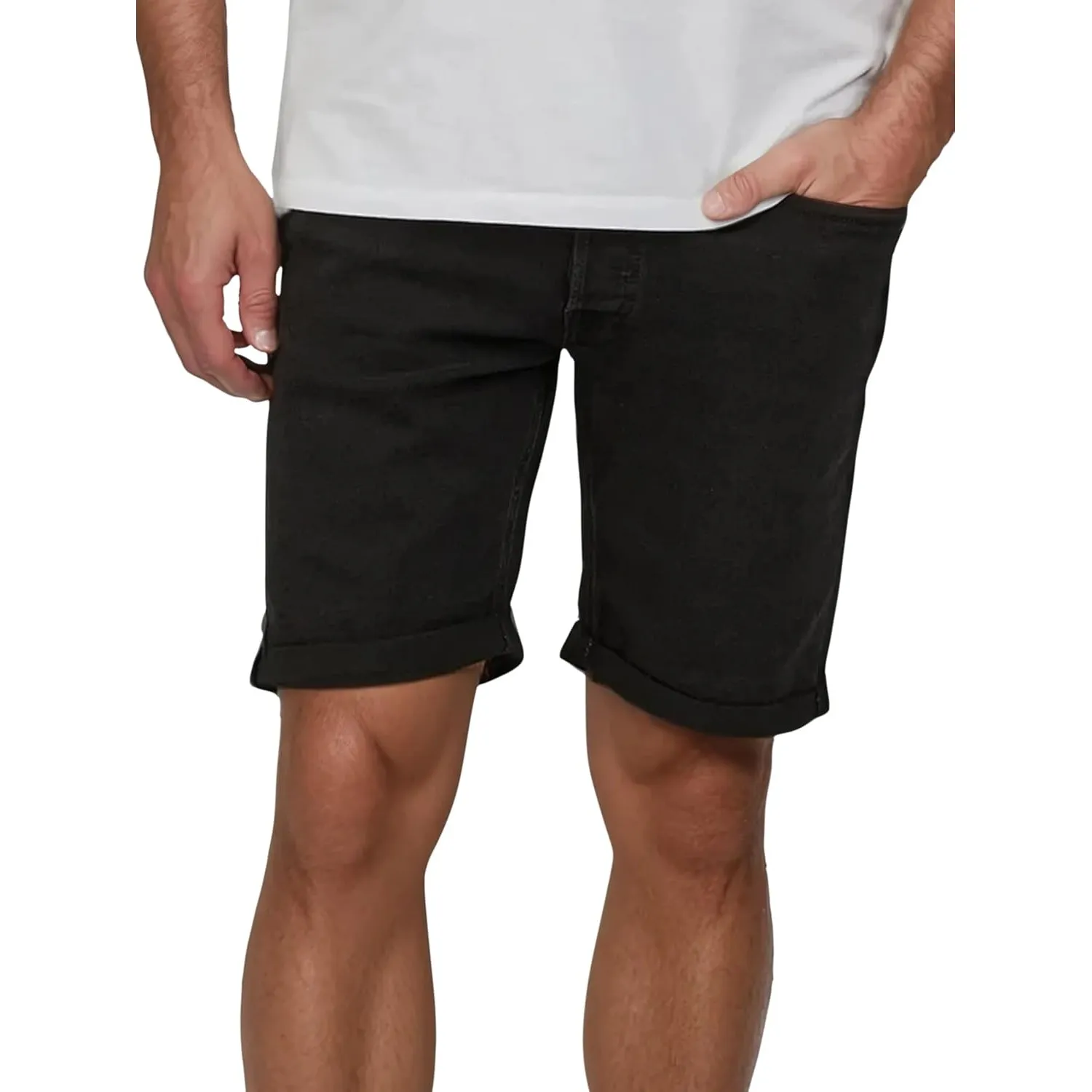 JACK & JONES Jeans Shorts Herren Stretch Kurz Regular Fit JJIRICK Kurze Hosen Bermuda Shorts Sommer Denim Einfarbig Sch…