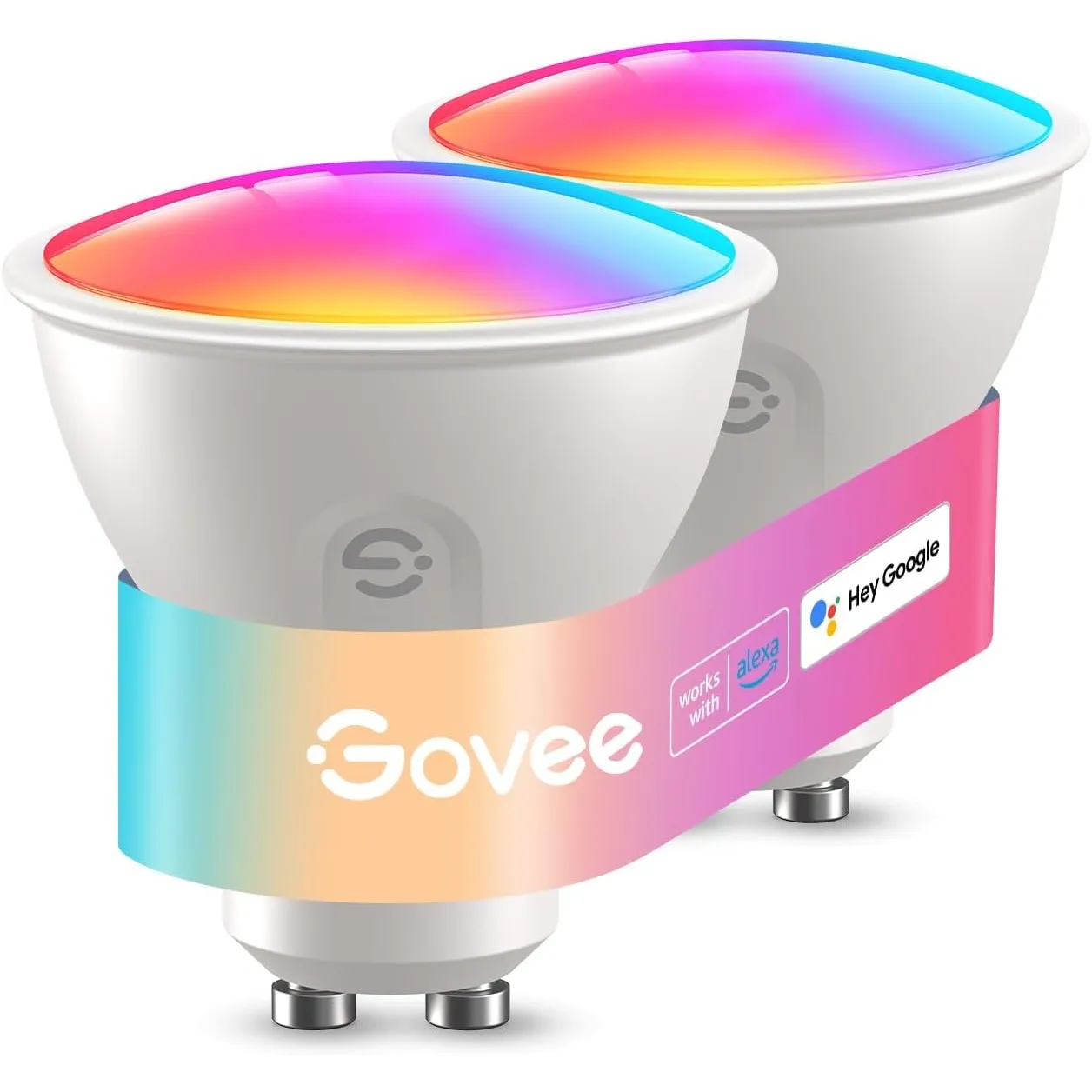 Govee Glühbirne GU10 LED RGBWW, Smarte Glühbirne Funktioniert mit Matter, Alexa, Google Home, 400LM WLAN LED Lampe Dimm…