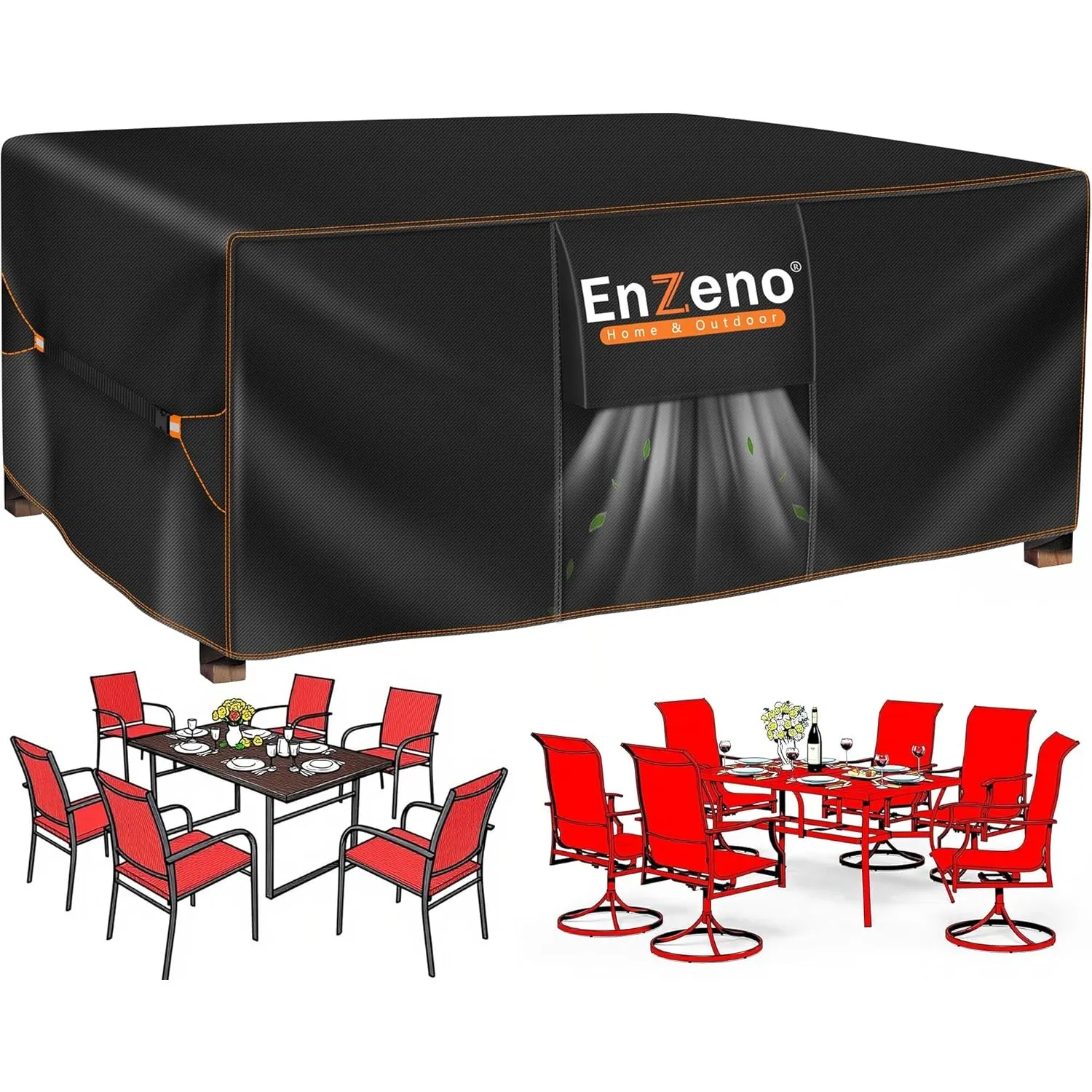 Enzeno Abdeckung Gartenmöbel Winterfest,Abdeckplane Sitzgruppe Gartentisch