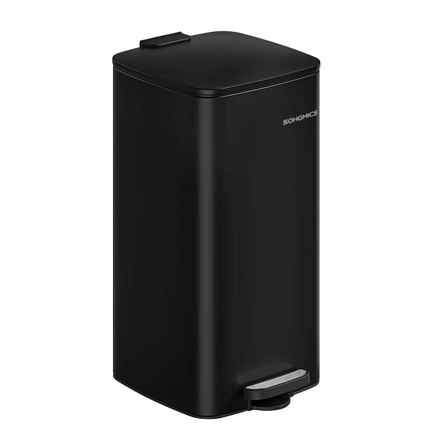 SONGMICS Mülleimer Küche, 30 Liter Abfalleimer, Tretmülleimer, Stahl, mit Inneneimer, Softclose, Offenhaltefunktion, ti…