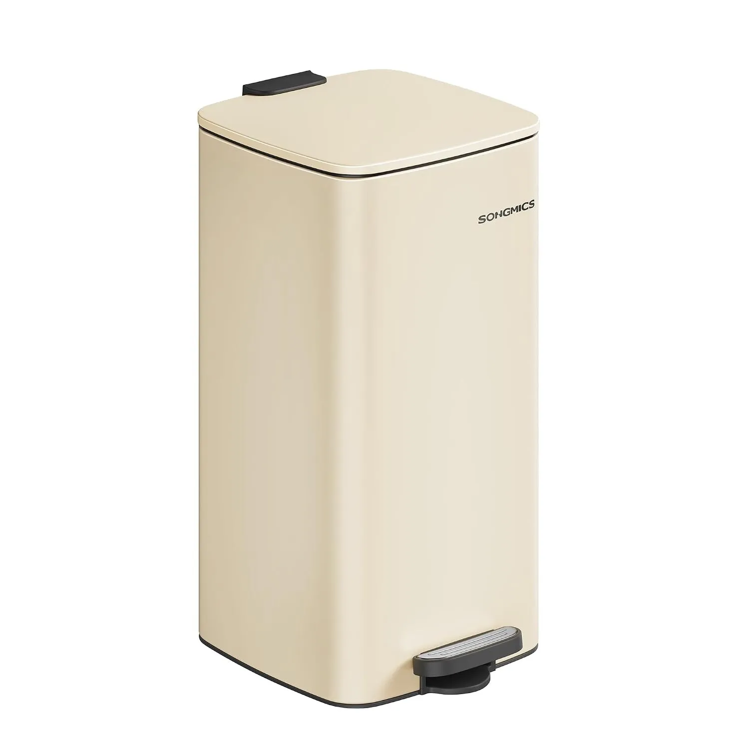 SONGMICS Mülleimer Küche, 30 Liter Tretmülleimer, Stahl, Softclose
