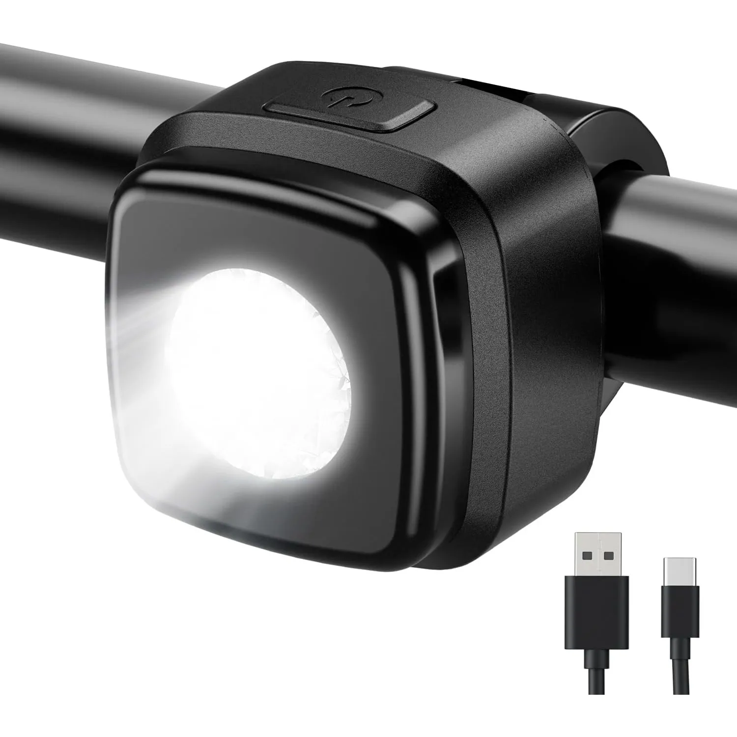 OnMeto Fahrradlicht vorne, IPX5 Wasserdicht Frontfahrrad Lampe Fahrrad licht，USB Type-C Wiederaufladbares Fahrradleucht…
