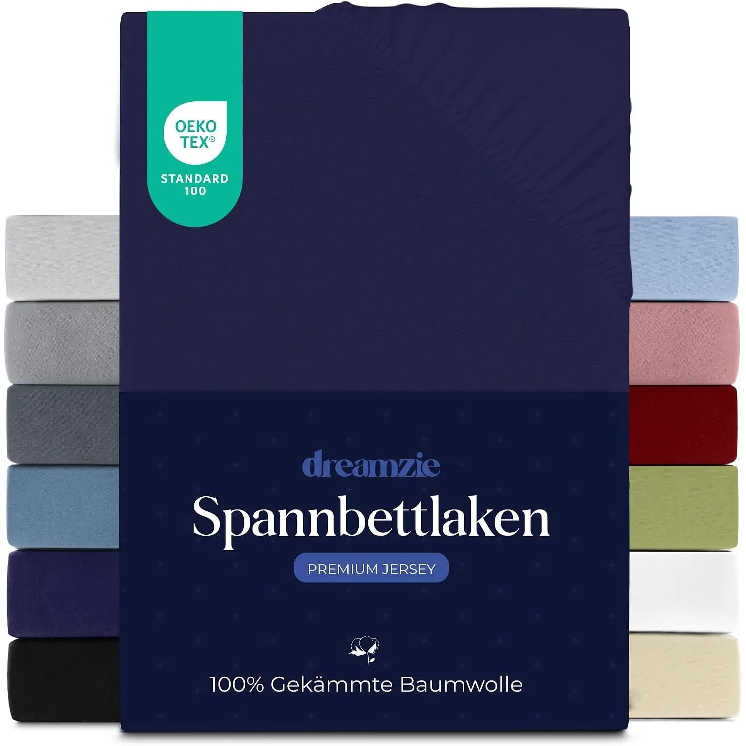 Dreamzie - Spannbettlaken - 70x200cm - 100% Gekämmte Baumwolle - Jersey