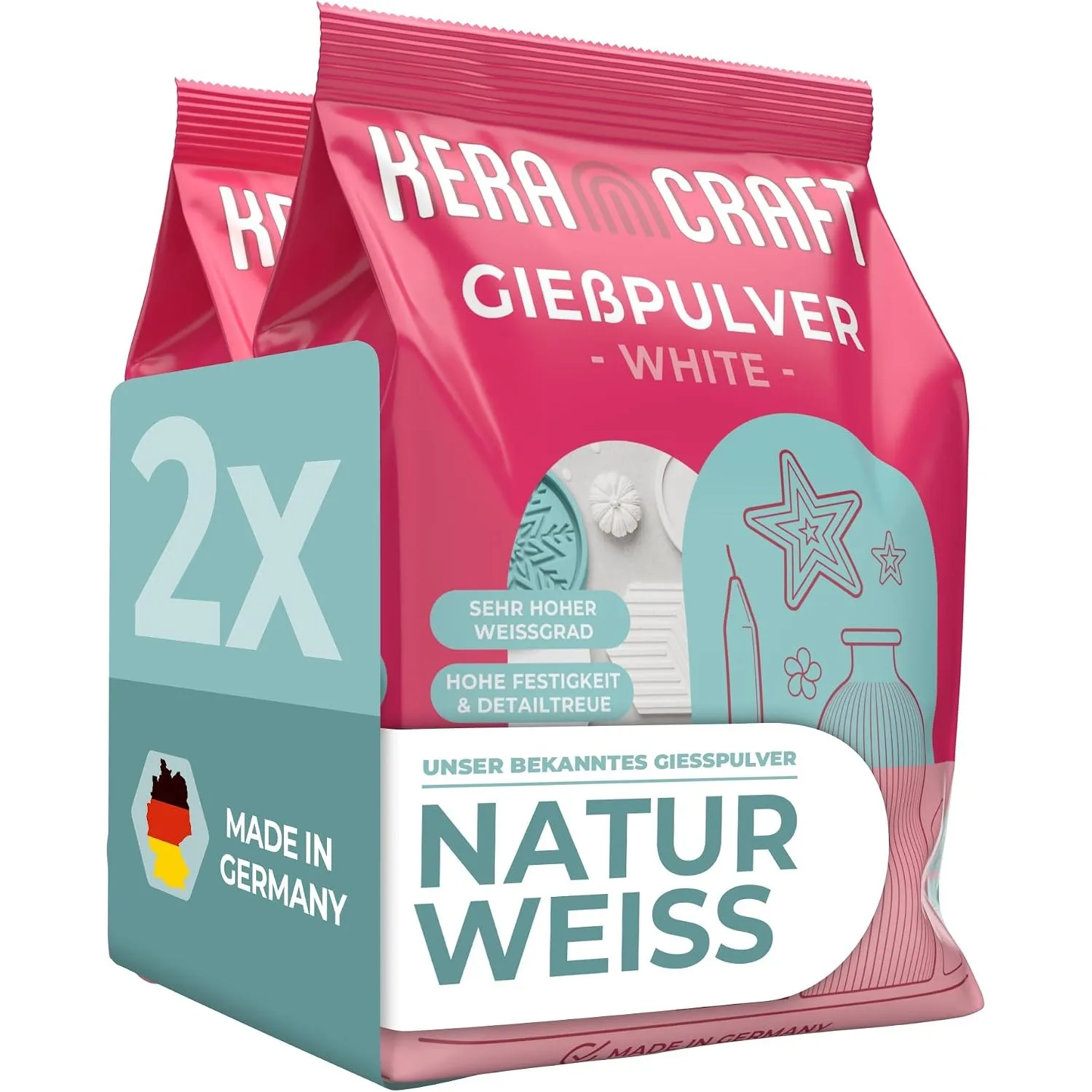 Keracraft Gießpulver naturweiß 2x4,5kg