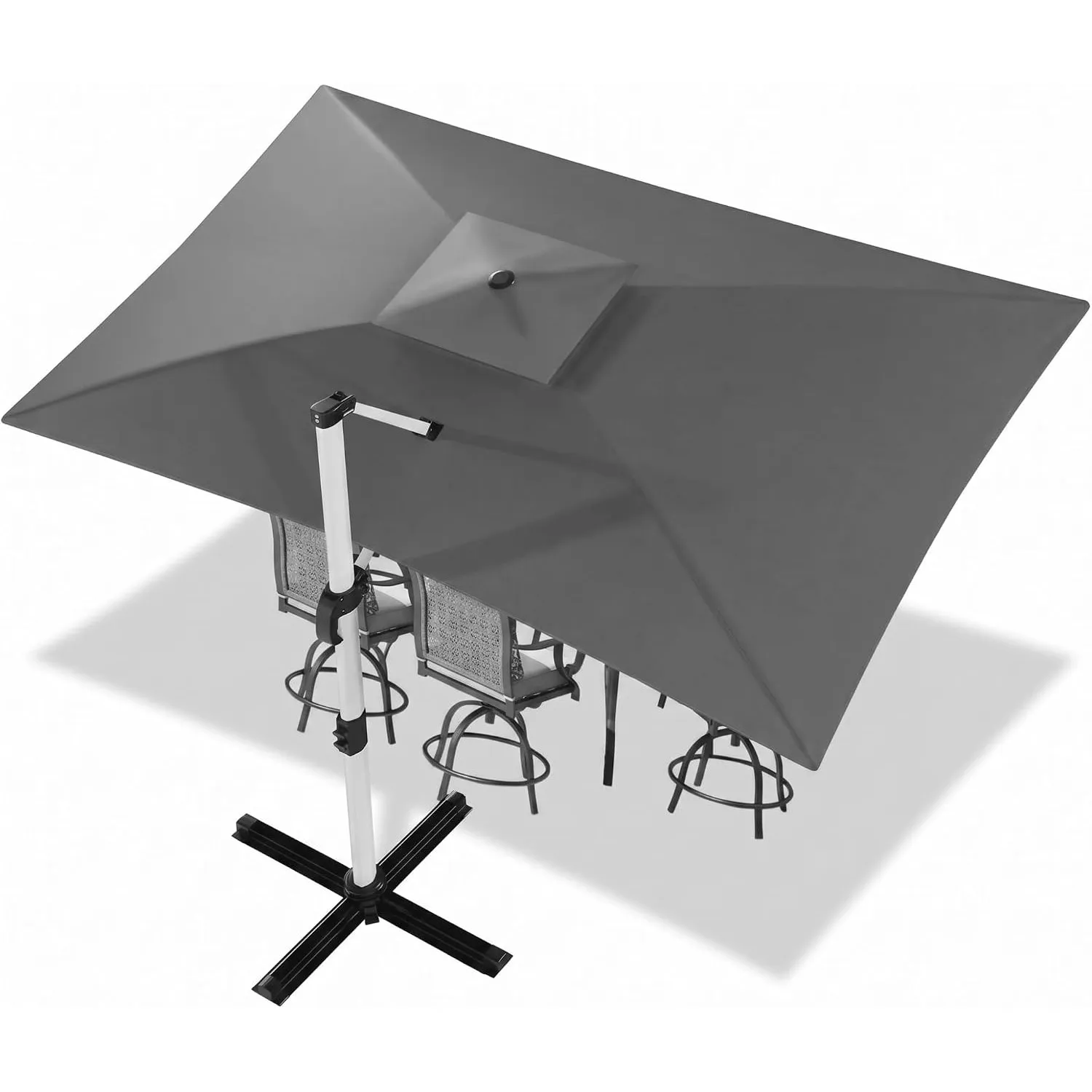 Devoko Sonnenschirm Groß Ampelschirm 300x400 cm, Sonnenschutz UV50+, Pedelschirm Doppeldach Wasserabweisend Gartenschir…