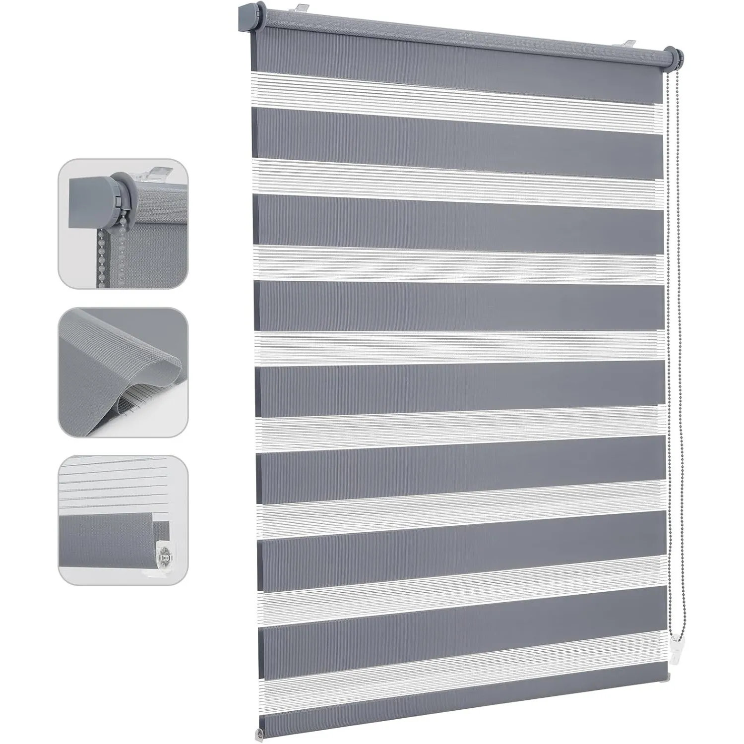 Sekey Doppelrollo Klemmfix ohne Bohren für Fenster, Doppelrollo 100 cm breit, Duo Rollo Jalousie Sonnenschutz, 100x120c…
