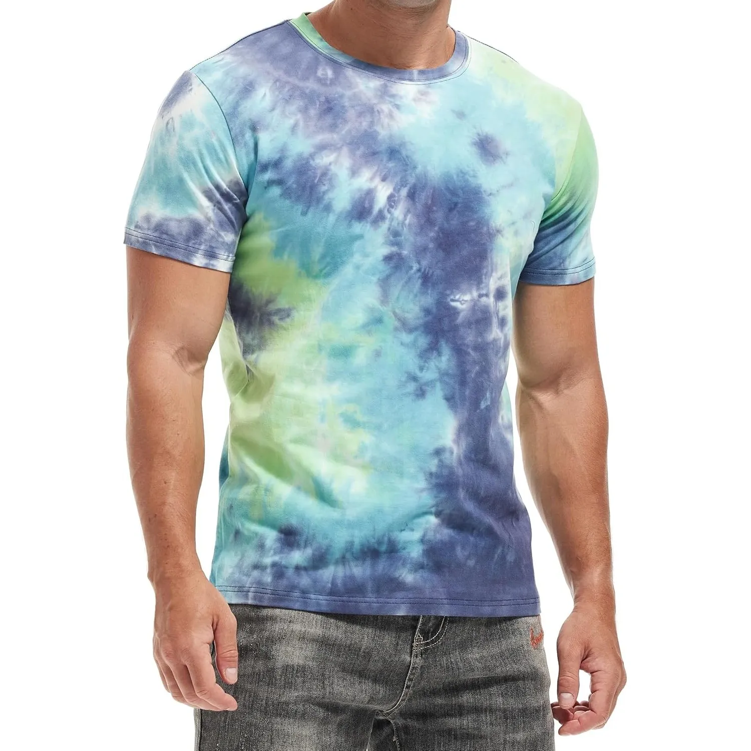 RONOMO Herren T-Shirt 95% Baumwolle 5% Spandex, Mikroelastik, Hautfreundlich