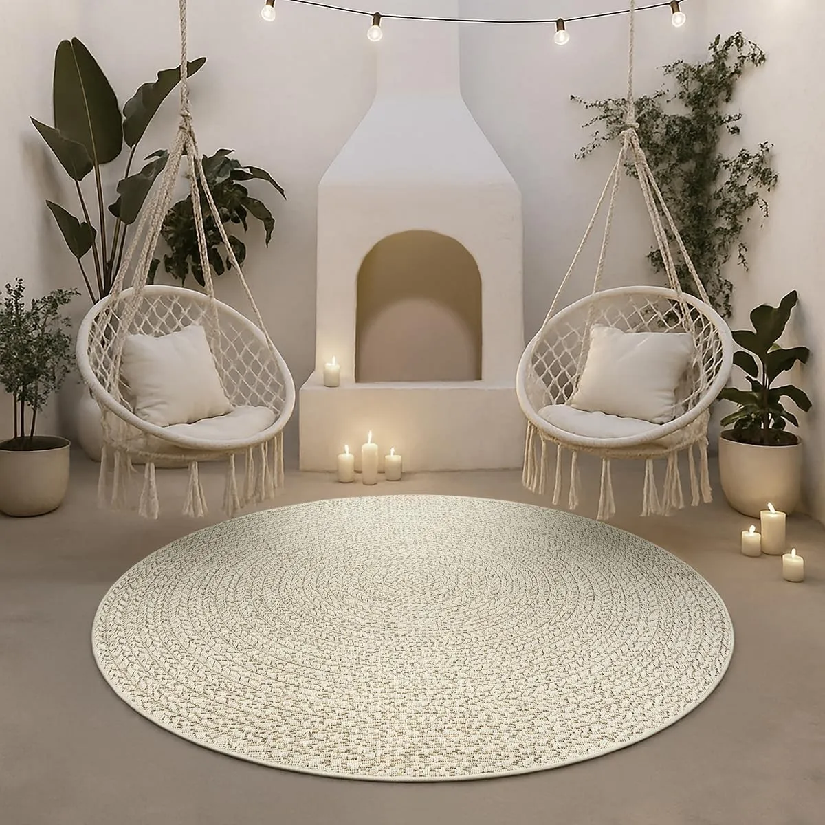 the carpet Kansas Outdoor Teppich – Wetterfester Indoor & Outdoor Teppich im Jute-Look für Balkon, Terrasse, Garten, Wo…