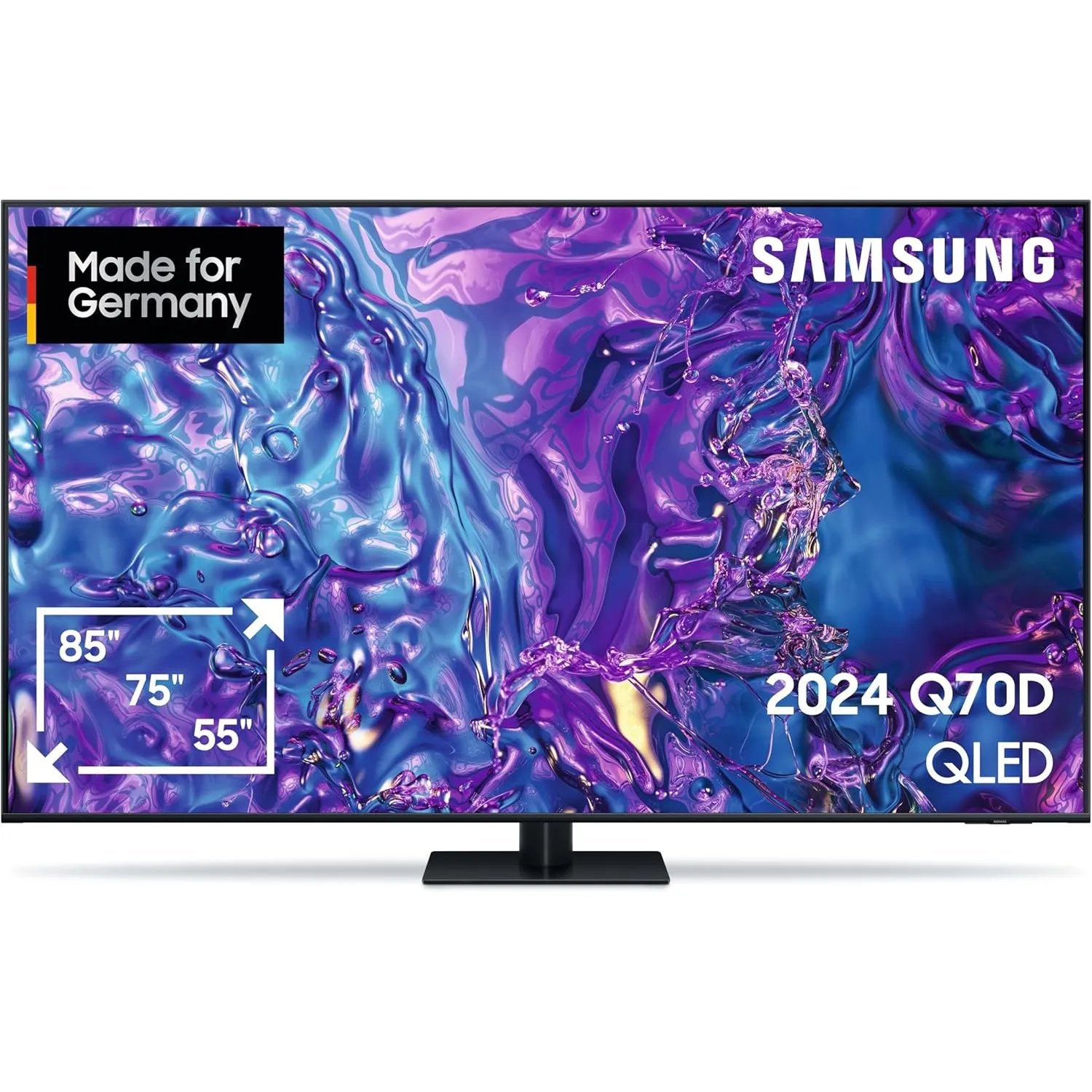 Samsung QLED 4K Q70D Fernseher 85 Zoll, AI Quantum Prozessor 4K, AI Upscaling, Tizen OS, Motion Xcelerator 120 Hz, Smar…