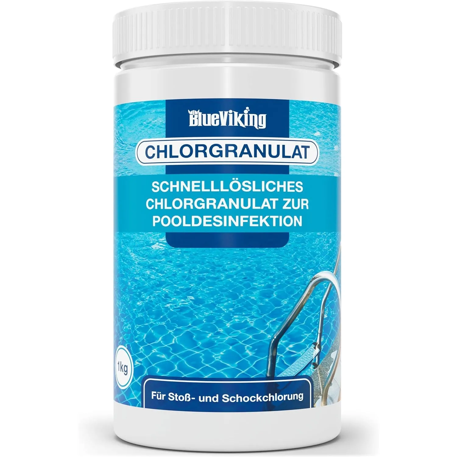 Chlorgranulat für Pool 1 kg – Schockchlorung & Erstanwendung, schnelllöslich, 55% Aktivchlor, pH-neutral, kalkfrei