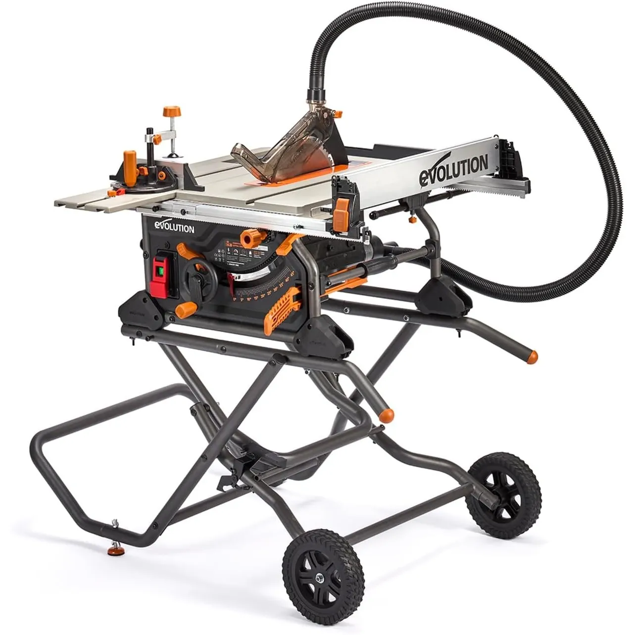 Evolution Power Tools R255TBLX+ tischkreissäge, Tischsäge Multimaterial Saw Blade Cuts Wood Metal Plastic 45˚ Chamfer +…