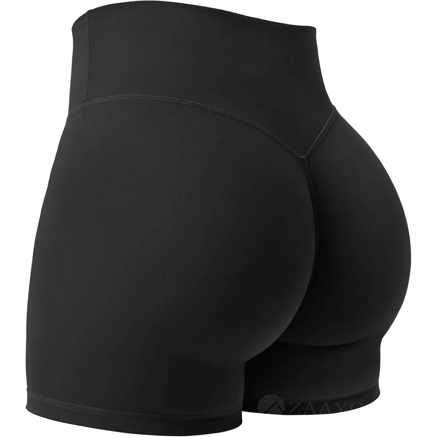 ZAAYO Damen Sport Shorts Hidden Scrunch Workout Auswirkungen Short 4.5 "Scrunch Butt Lifting Gym Short Nahtlose Booty B…