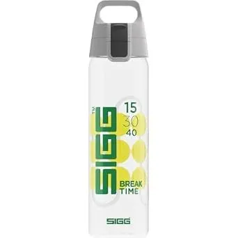 Sigg - Tritan Trinkflasche - Sportflasche Total Clear ONE MyPlanet Break Time - kohlensäurehaltige Getränke - Spülmasch…