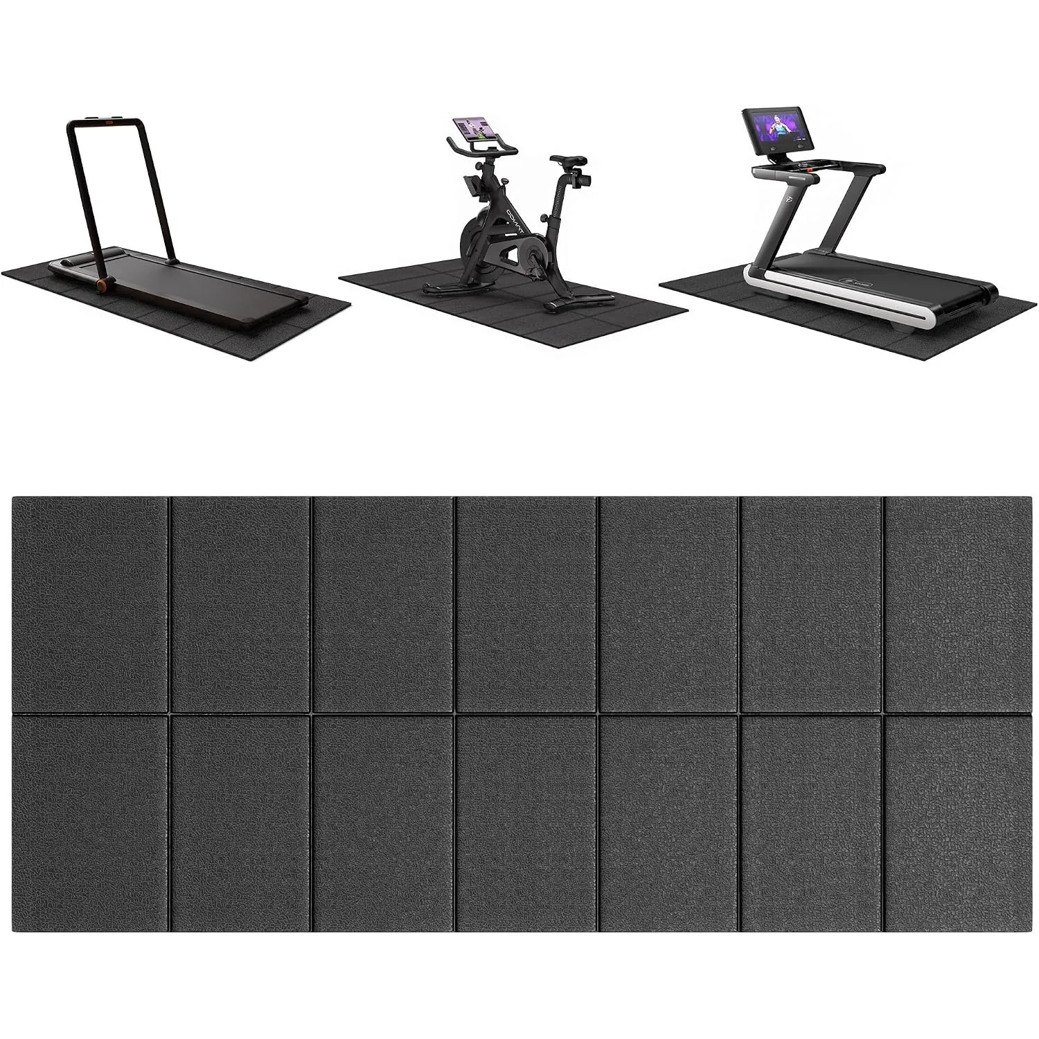 THAILE Laufbandmatte 172x61 cm Bodenschutzmatte Unterlage für Fitnessgeräte
