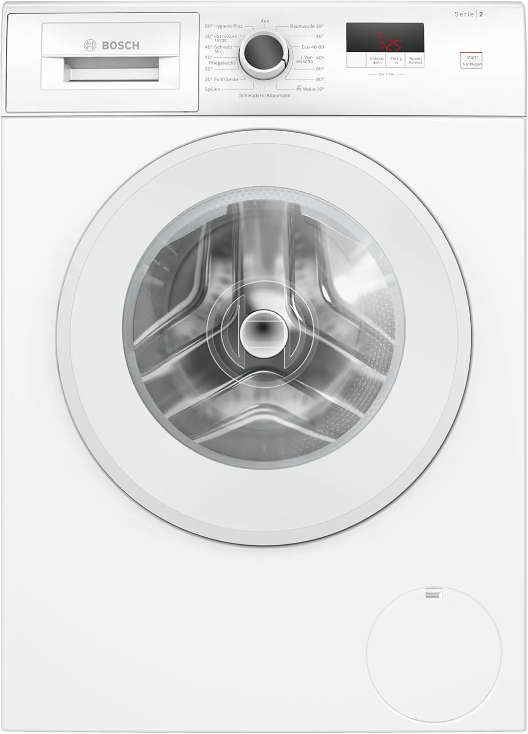 Bosch WGE02420, Serie 2, Frontlader Waschmaschine, 7 kg, 1400 UpM, SpeedPerfect, Maximale Energie- und Wasserersparnis,…
