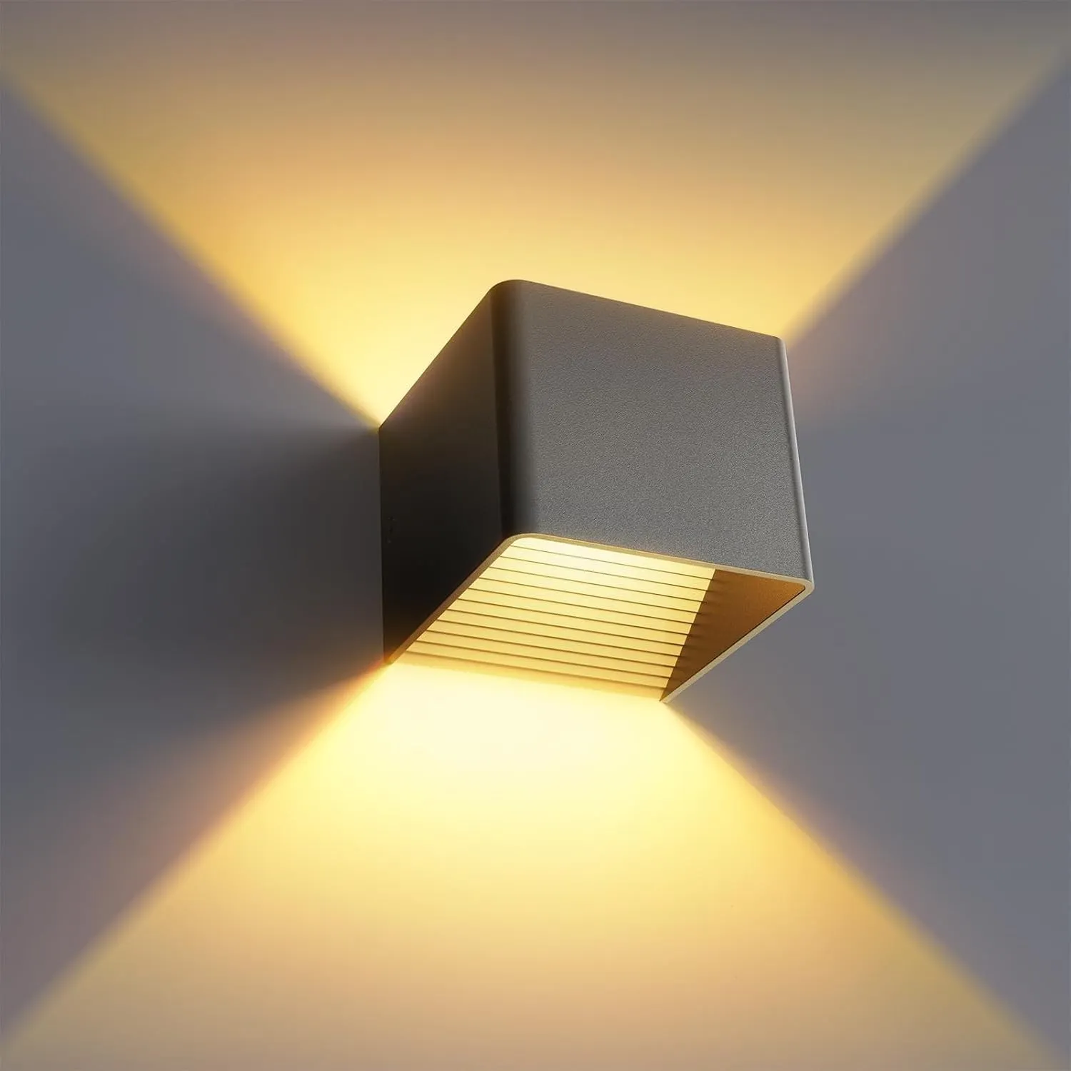 LED Wandleuchte Innen - Schwarz Wandlampe innen 7W Up and Down leuchten innen Moderne LED Aluminium Wandleuchten Für Wo…