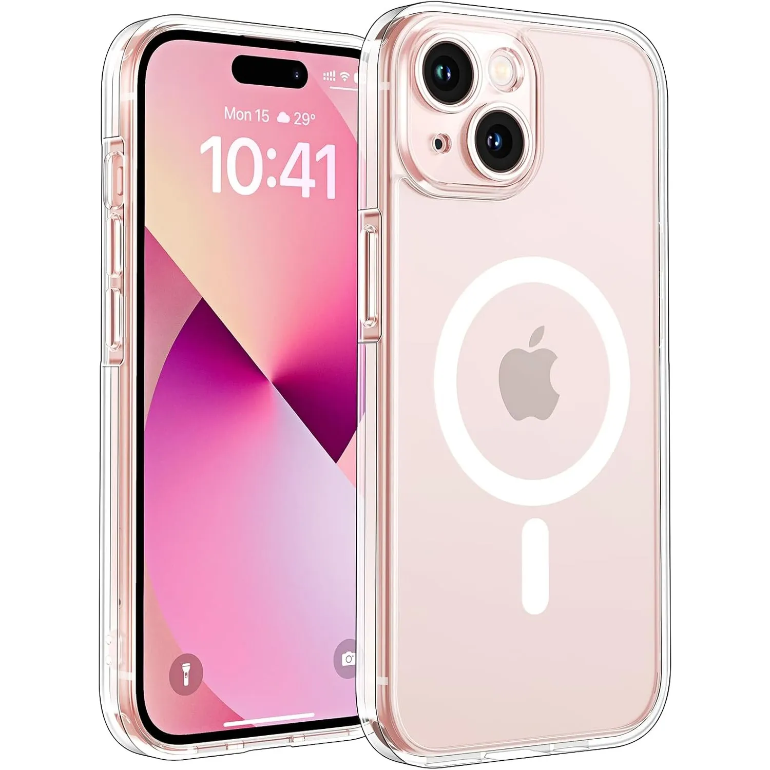 TOCOL für iPhone 13 Hülle, Kompatibel mit MagSafe, Transparent