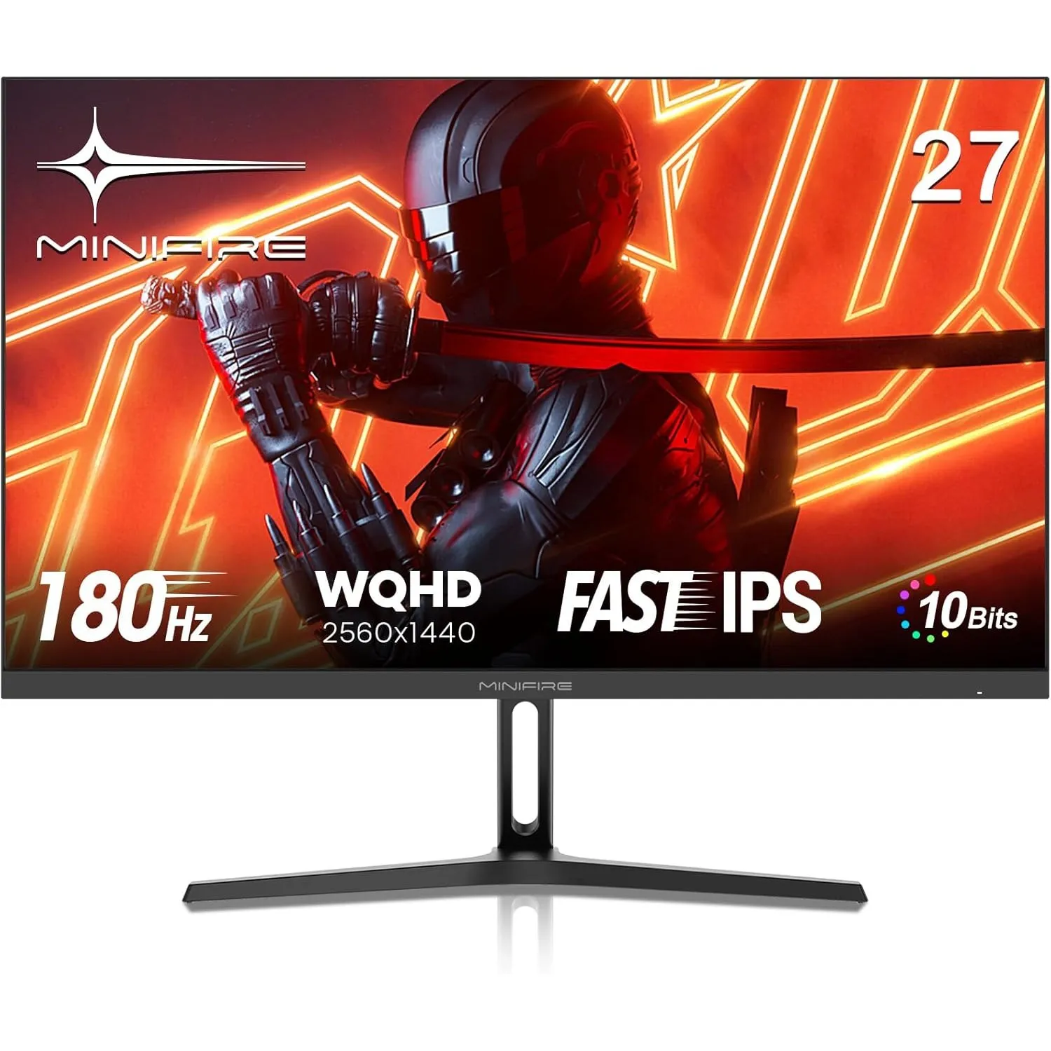 Minifire Gaming Monitor 27 Zoll,WQHD(2560×1440p),180Hz, Fast IPS,1ms(OD)