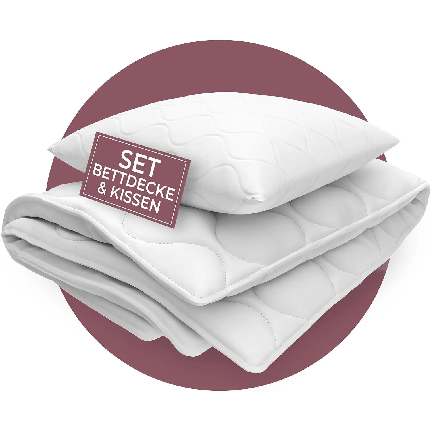 Bettdecken-Set 135×200 & Kissen 80×80 Made in EU