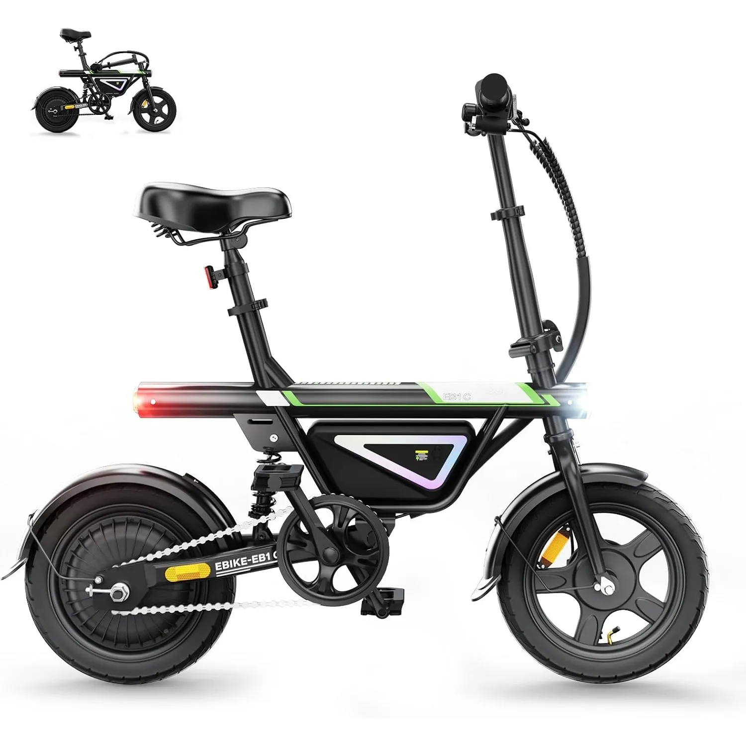 Finbike E Bike für Erwachsene, 7-Gang Elektrofahrräder mit Abnehmbar 7.8/10.4/12/13Ah Akku, 25 km/h,14/26 Zoll EBike fü…