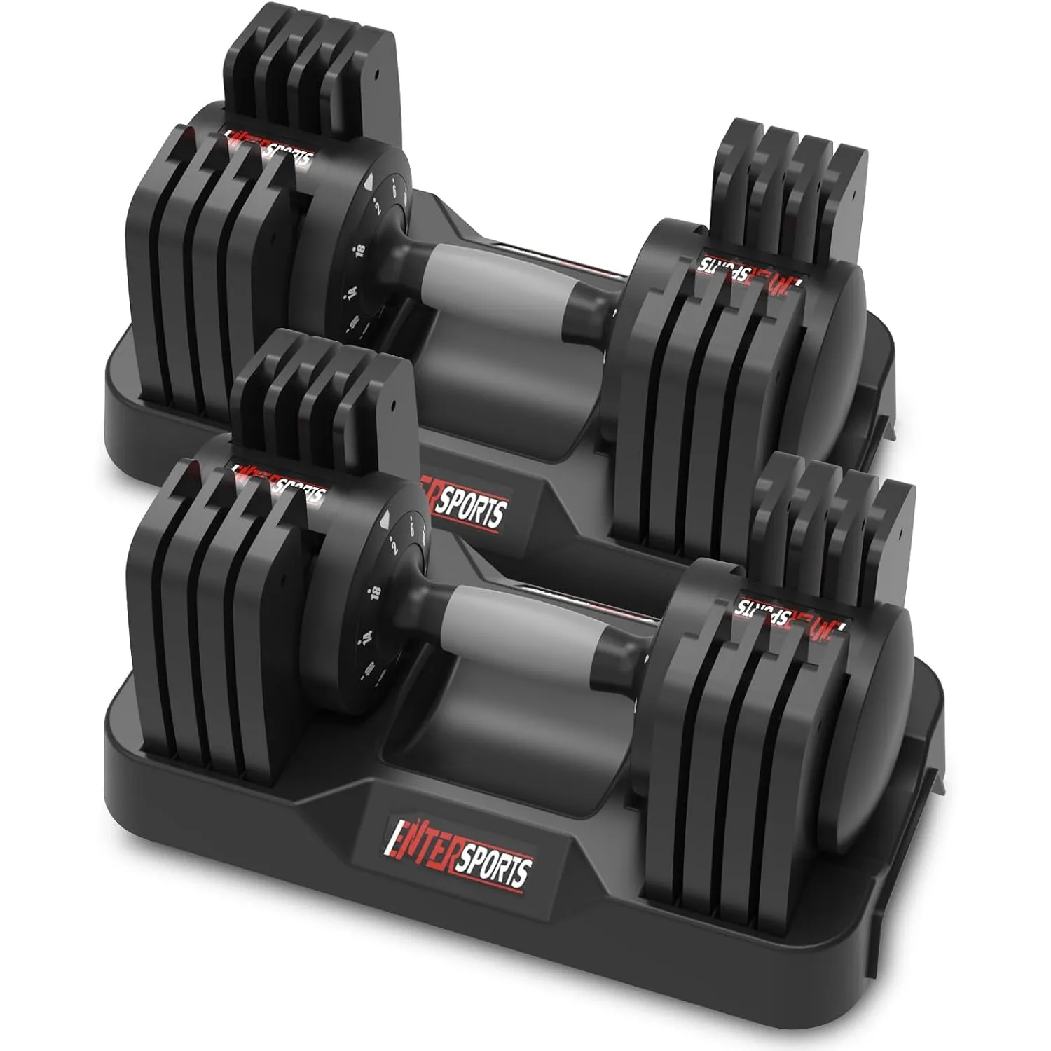 EnterSports 10kg/12kg/18kg/20kg/27kg/40kg Verstellbare Hanteln Einstellbare Platzsparende Hantel, Hanteln mit rutschfes…