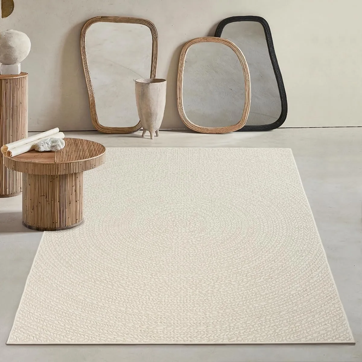 Mias Teppiche Soil – ca. 240 x 340 cm Outdoor Teppich wetterfest Jute-Look Balkon Terrasse