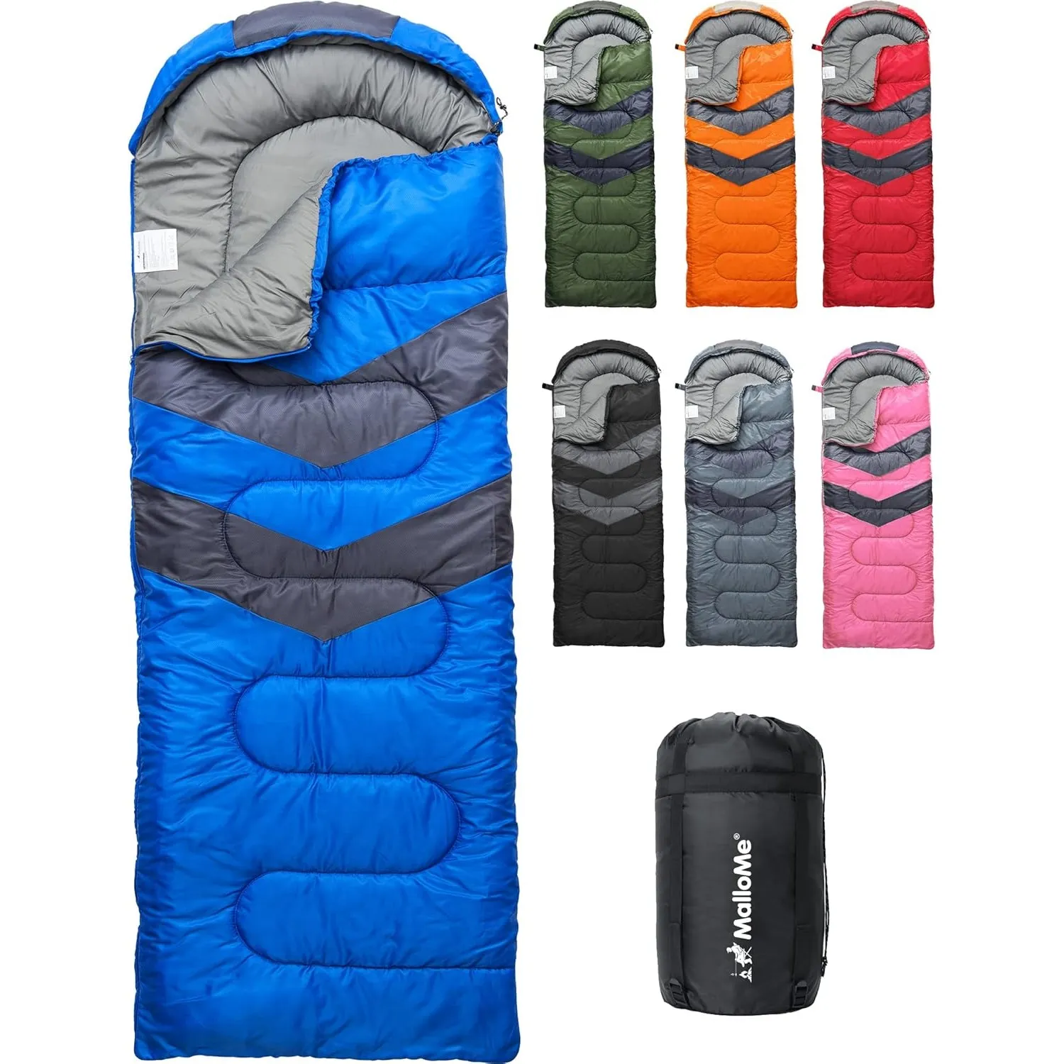 MalloMe Schlafsack Outdoor - Schlafsack Erwachsene und Kinder - Schlafsack Winter, Schlafsäcke, Camping Sleeping Bag, D…