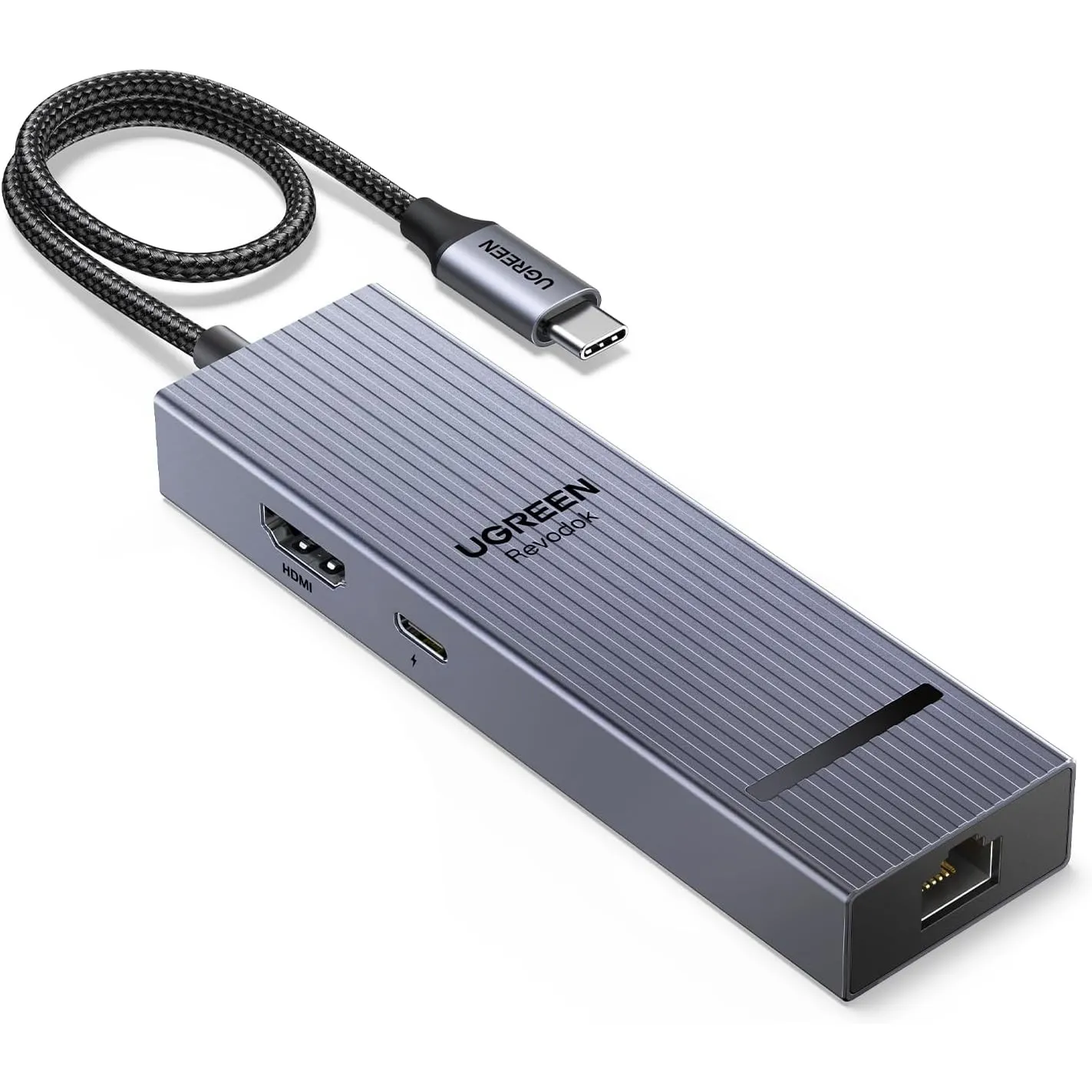 UGREEN Revodok Pro 10Gbps USB C Hub HDMI 4K@60Hz Ethernet Adapter | Docking Station mit 2A2C USB 3.2, für iPhone 17/16 …