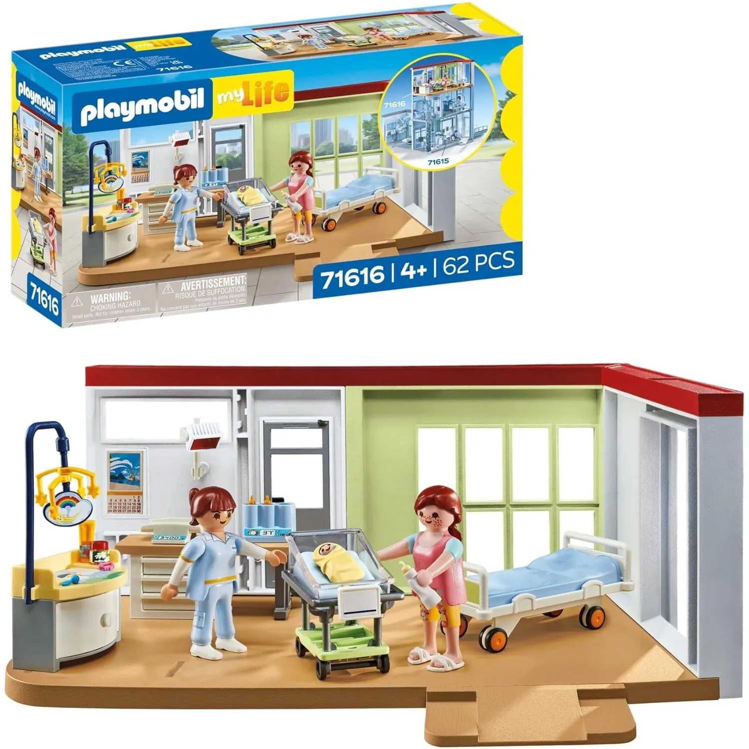 PLAYMOBIL | My Life | Entbindungsstation | Zu über 80 % aus recycelten und biobasierten Materialien | Detailreiches Spi…