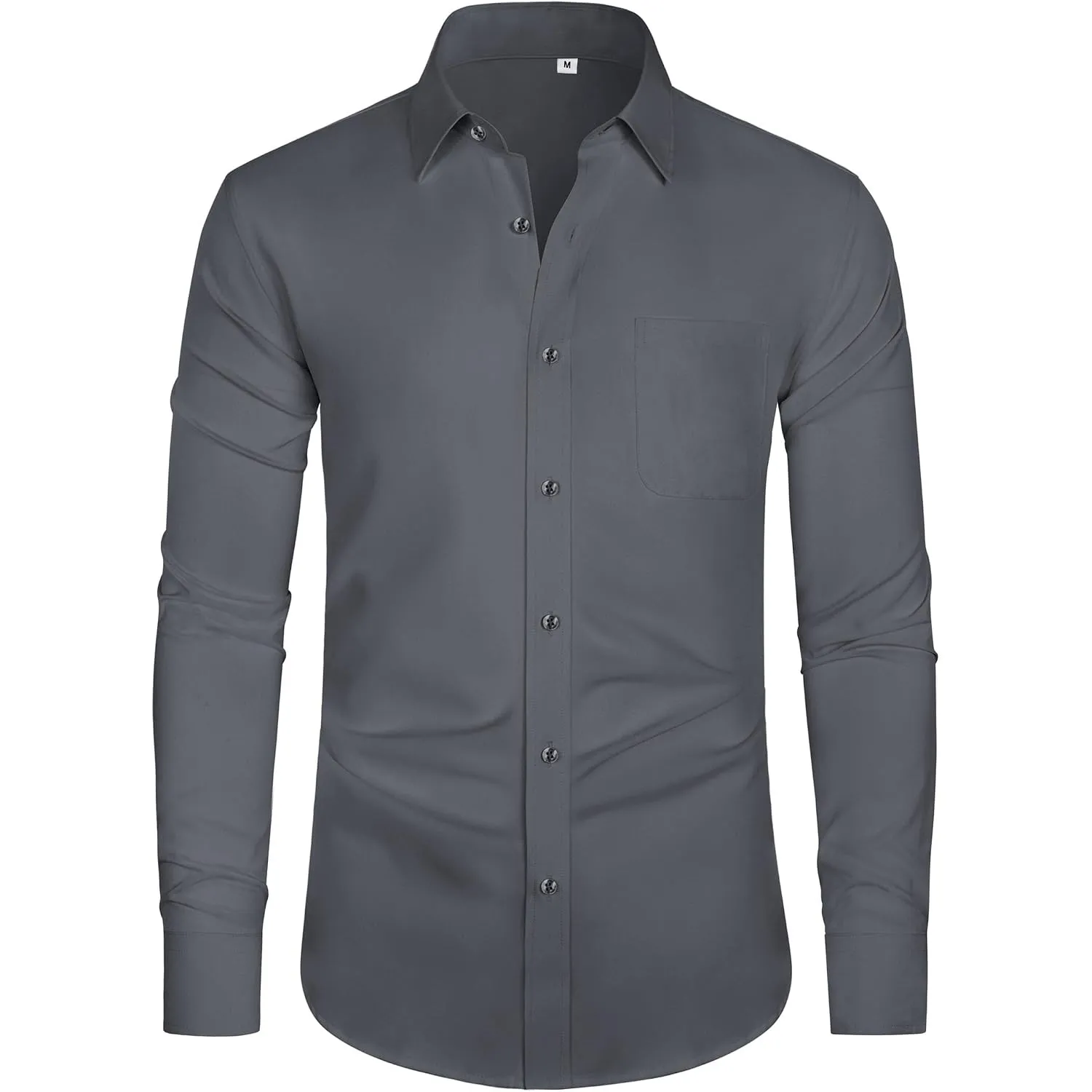J.VER Hemd Herren Regular Fit Businesshemden Stretch Langarm mit Tasche